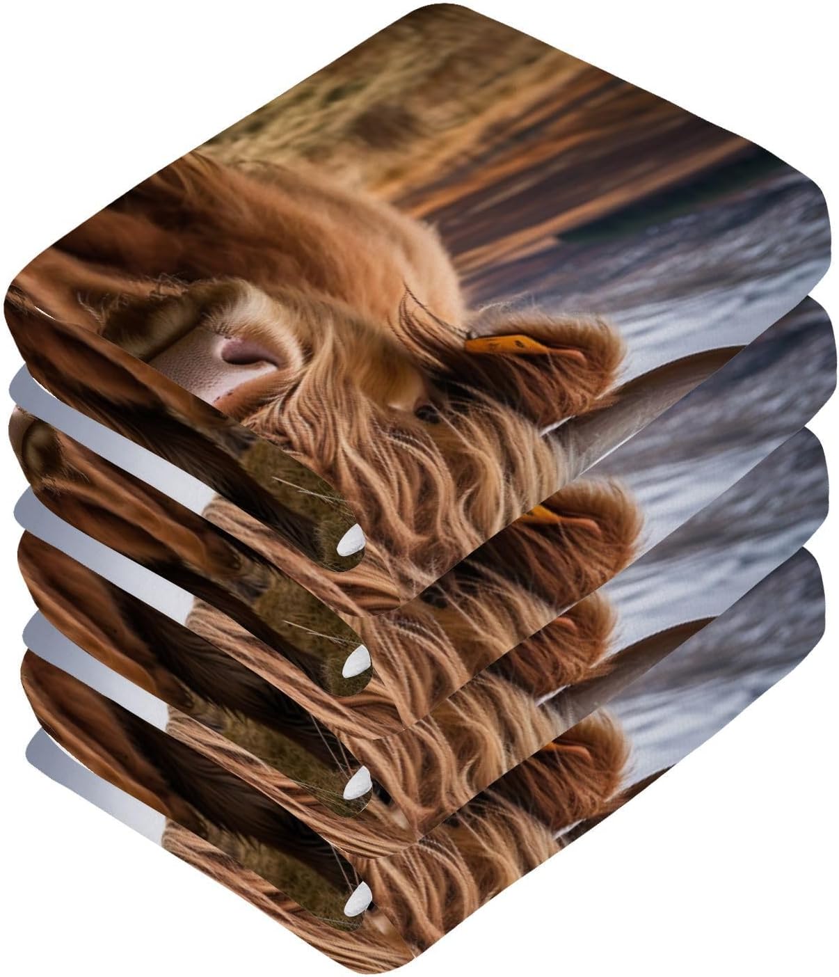 Highland Cow Washcloths