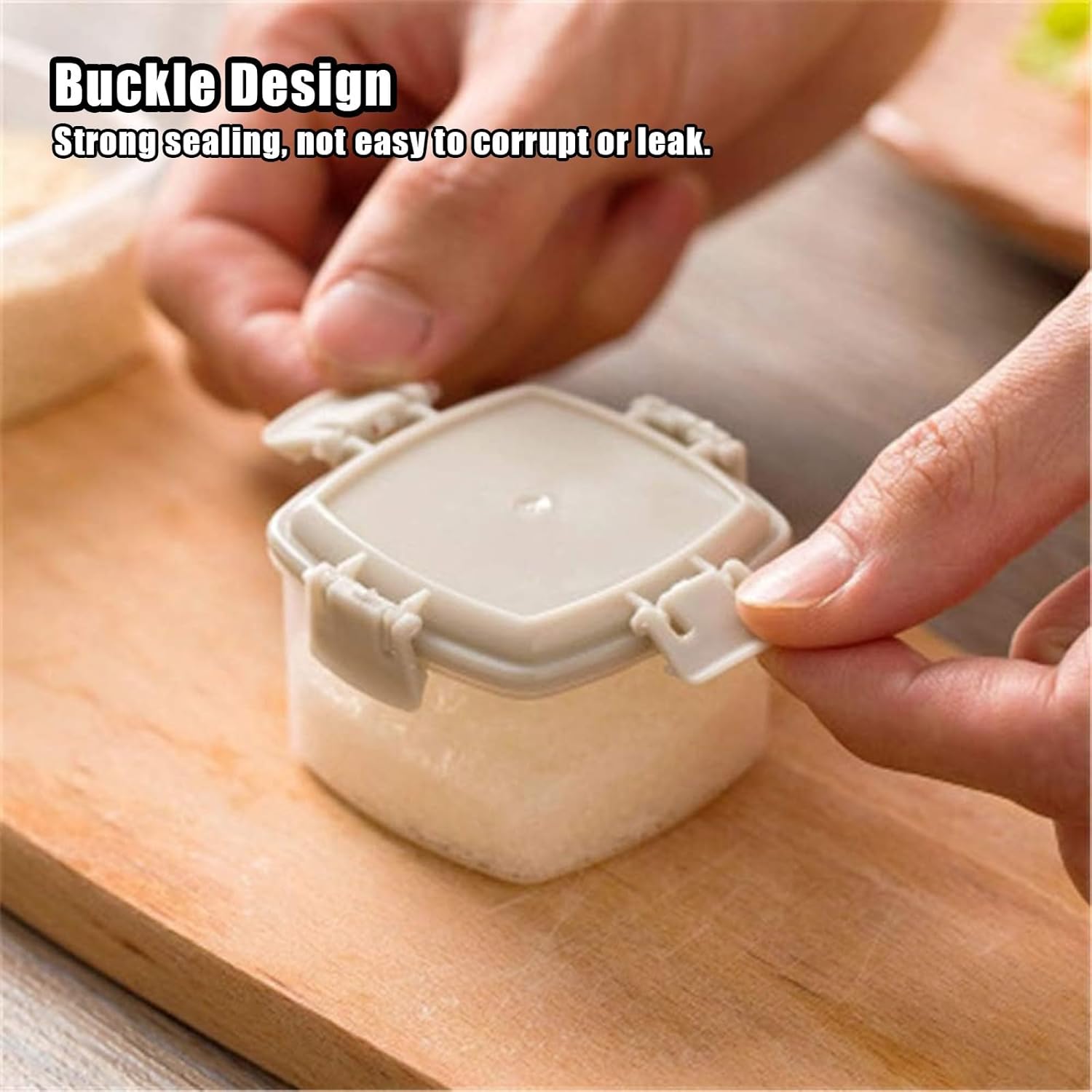 Mini Transparent Food Storage Containers with Leak-Proof Lid 4Pcs