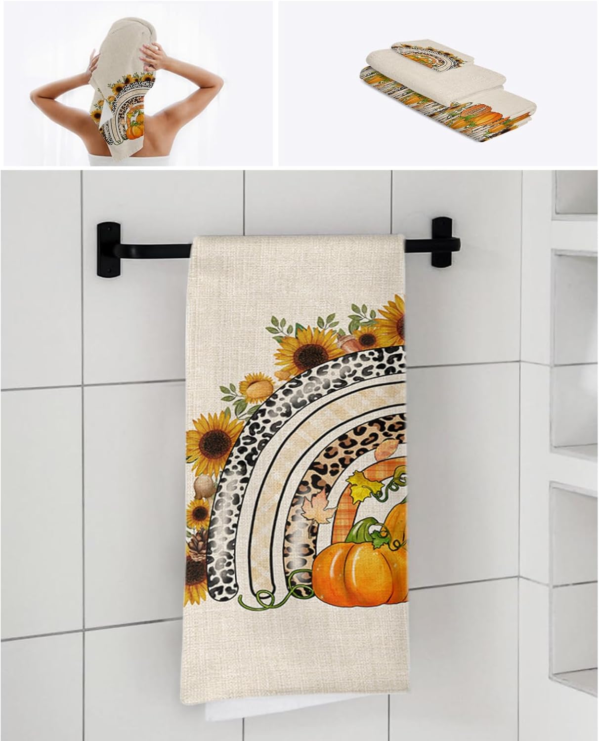 Charming Thanksgiving Bathroom Towel Set