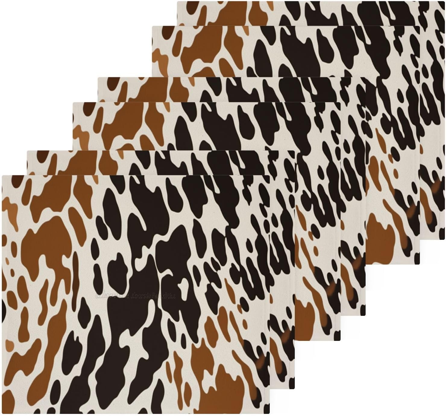 Rustic Cow Print Washcloth Set