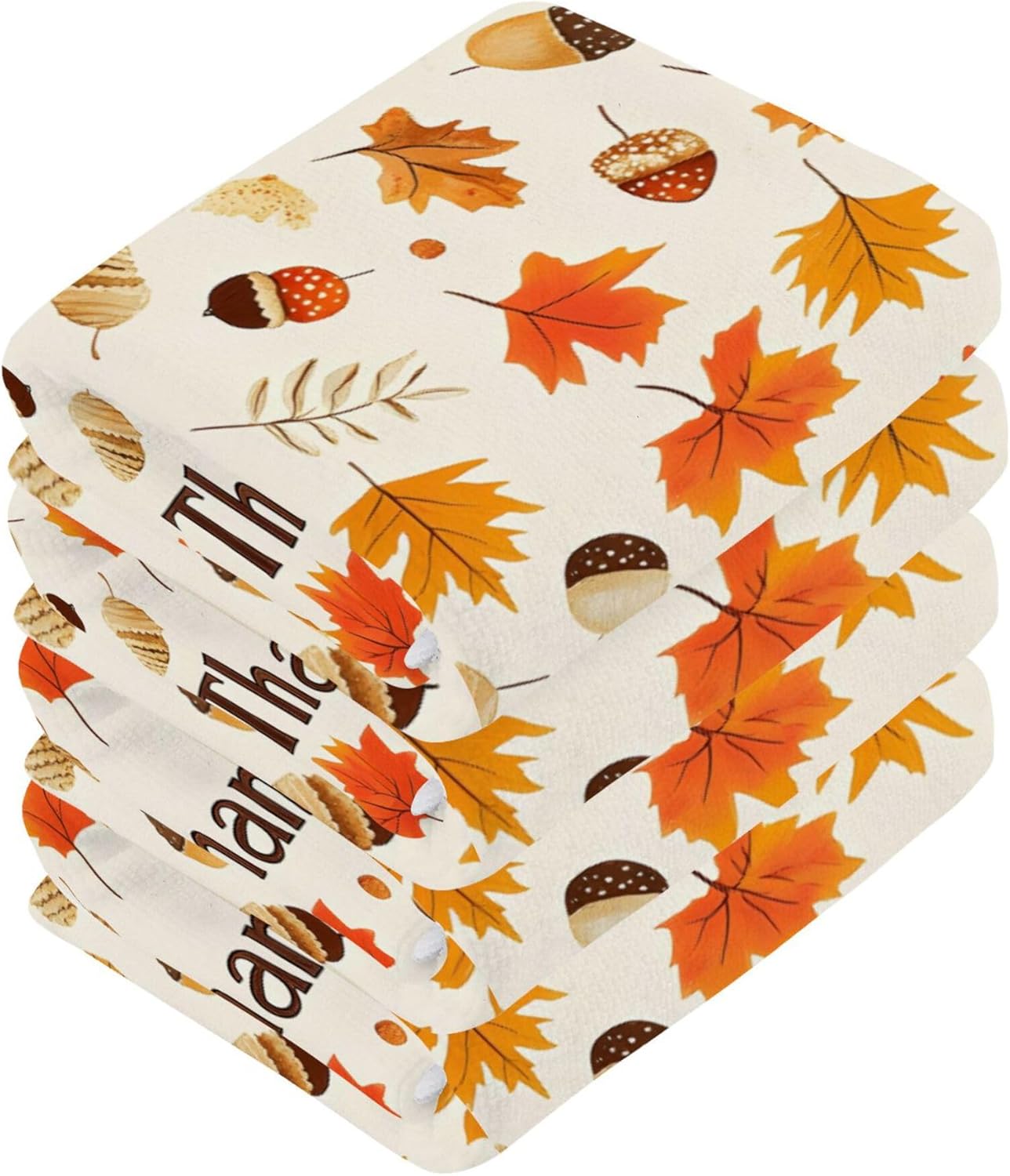 Xigua Autumn Leaves Washcloth Set Best for Handheld Use