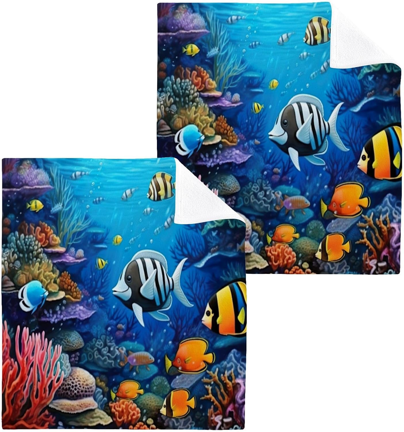 Kigai Ocean Fish Washcloth Set