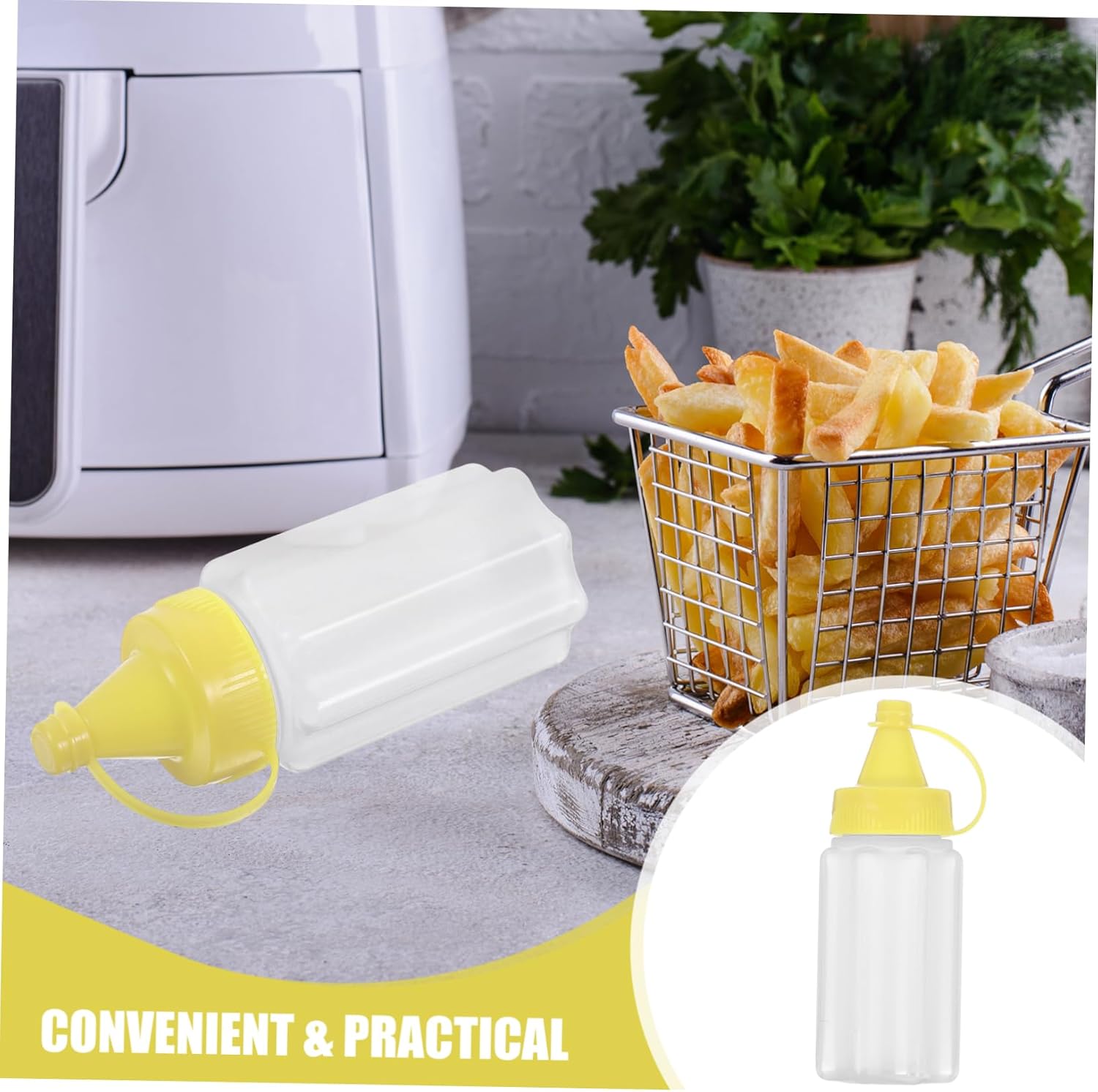 FUNOMOCYA All-Purpose Condiment Squeeze Bottles 4 Pack