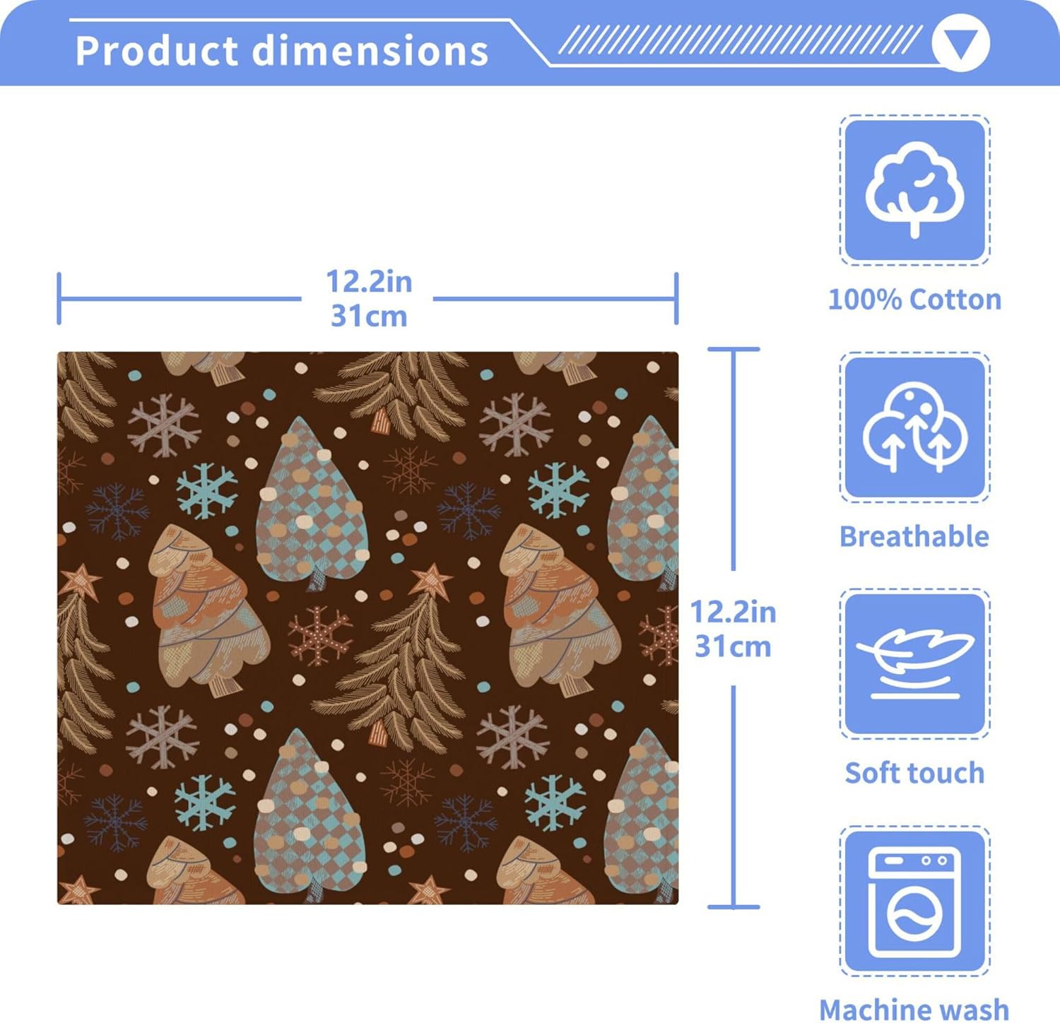 Christmas Tree Washcloth Set - 2-12