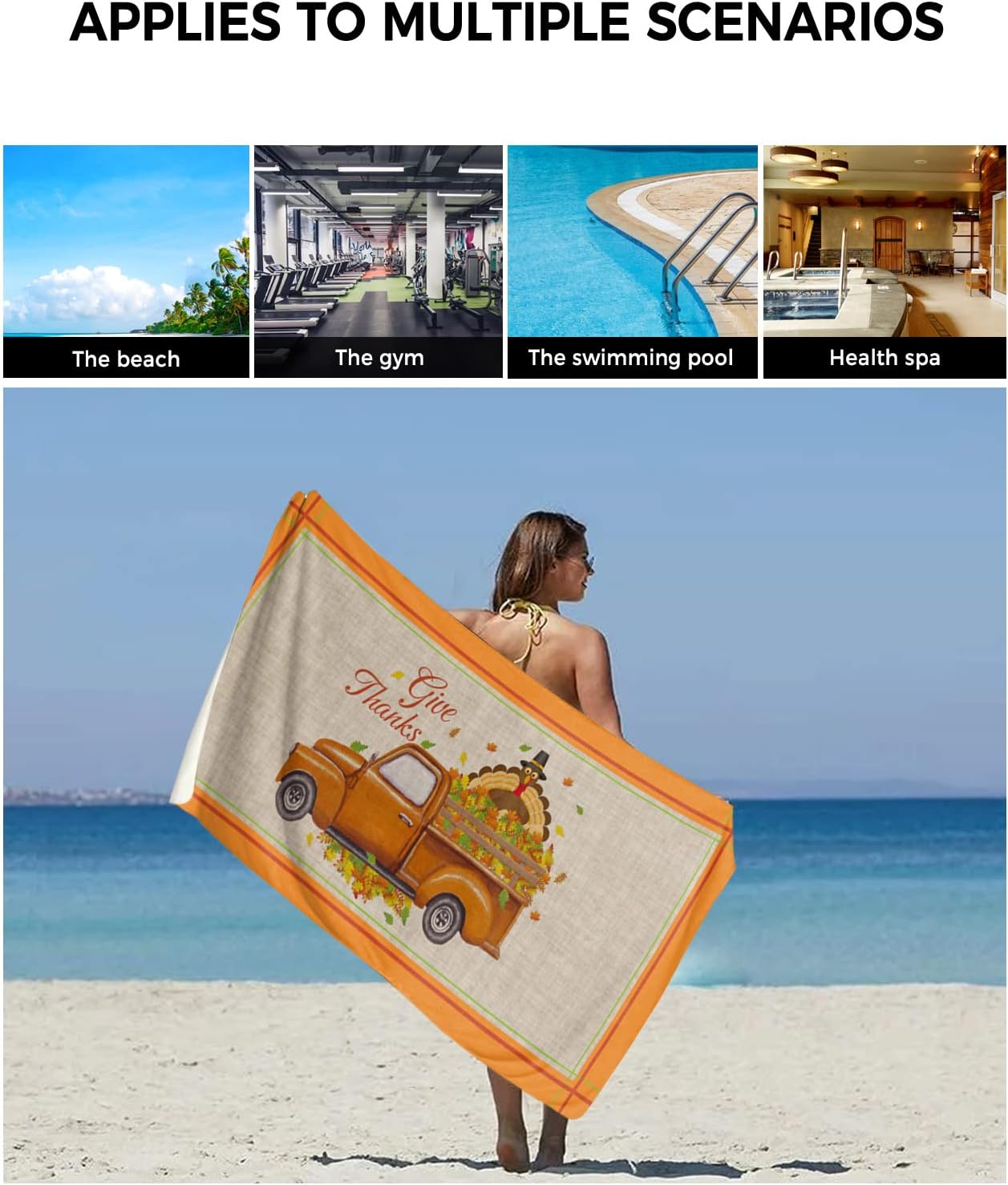 Happy Thanksgiving Batch of Luxury bath towels set