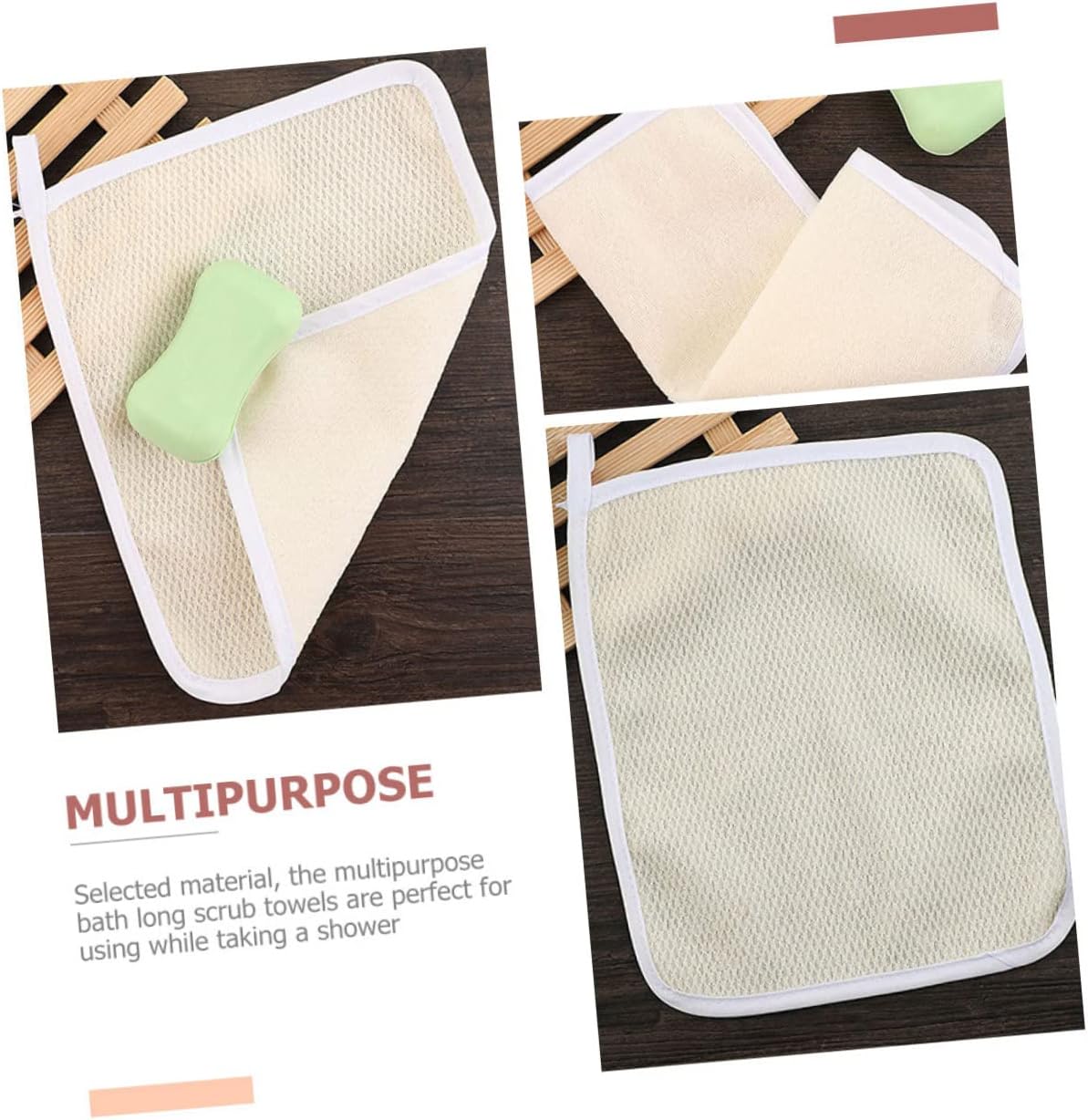 4pcs Exfoliating Body Scrubbing Towels