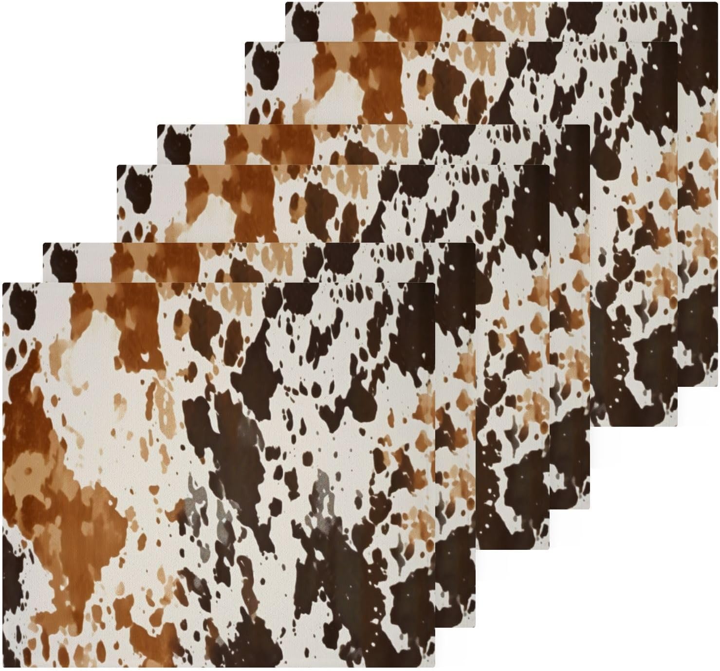 Kigai Cow Print Washcloths 2 Pack 12x12 inches