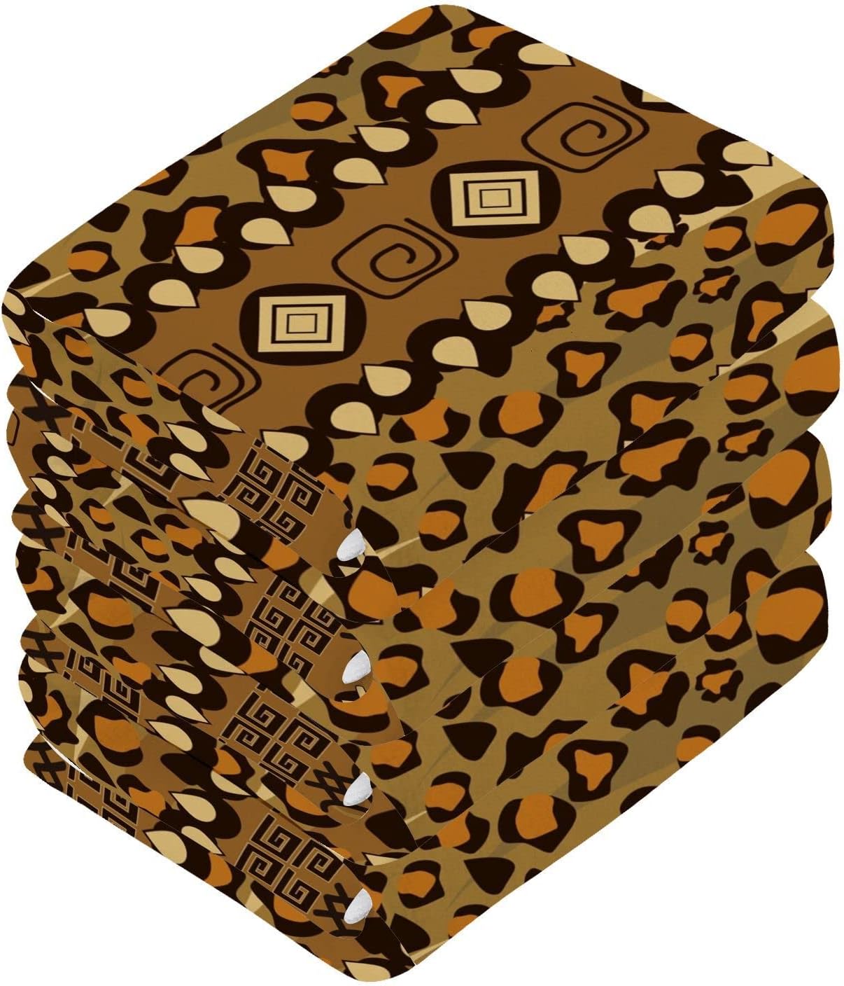 WELLDAY African Cheetah Skin Washcloths 2 Pack