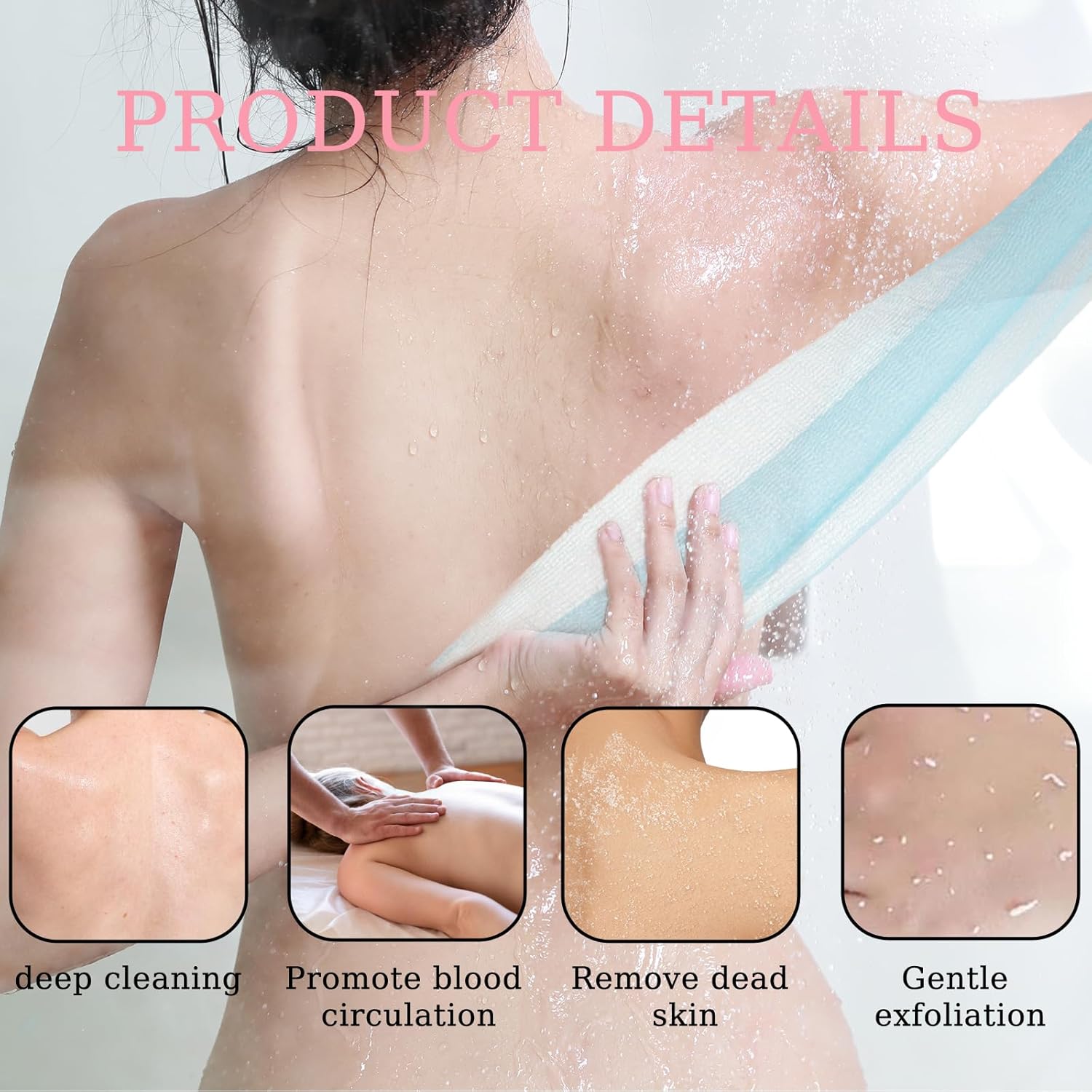 3 Pcs Exfoliating Scrub Cloth for Body