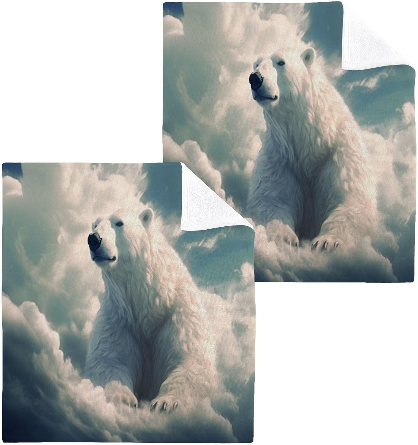 Perfect for You 2-Pack Polar Bear Washcloths