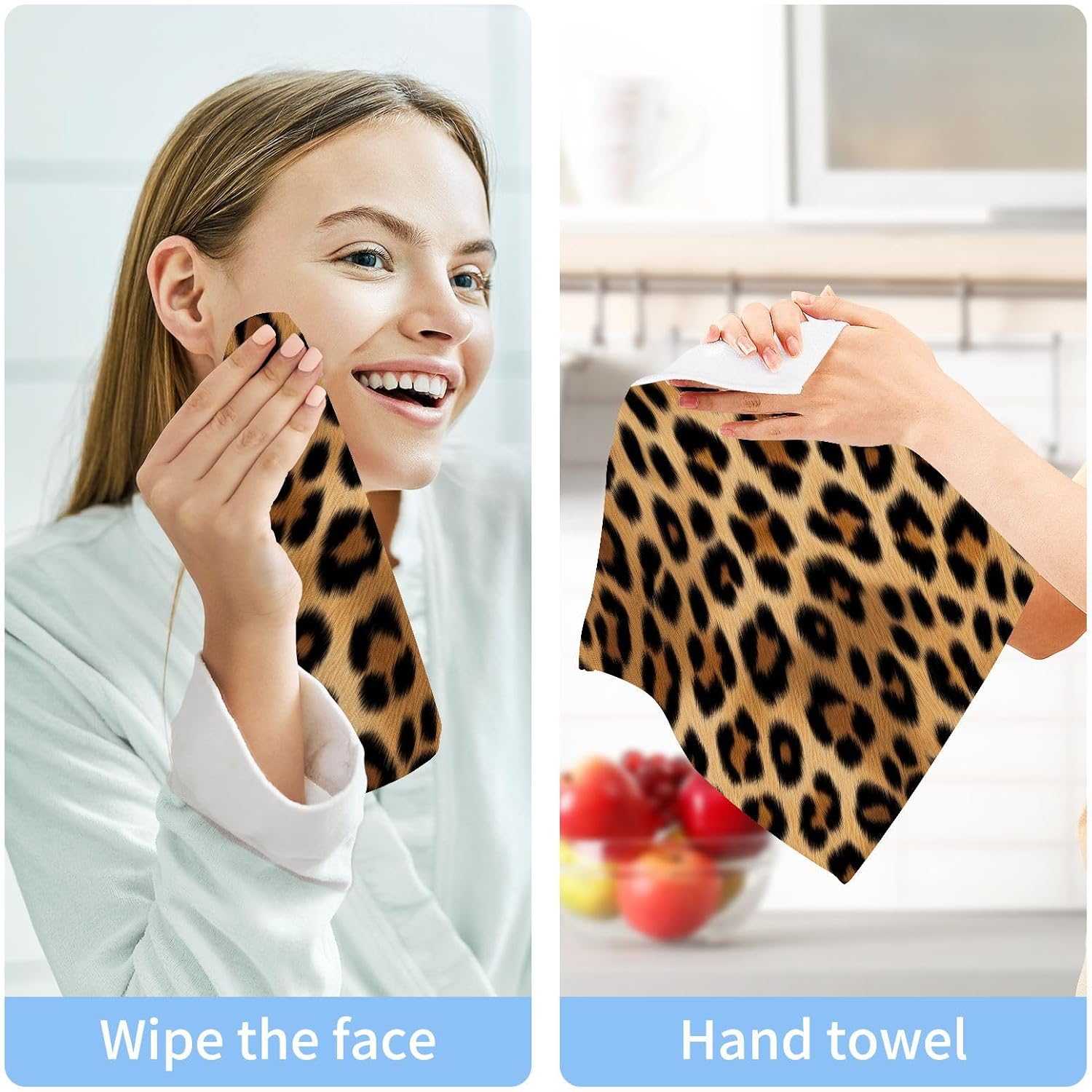 Stunning Leopard Washcloths for Quick Drying and Ultimate Absorption