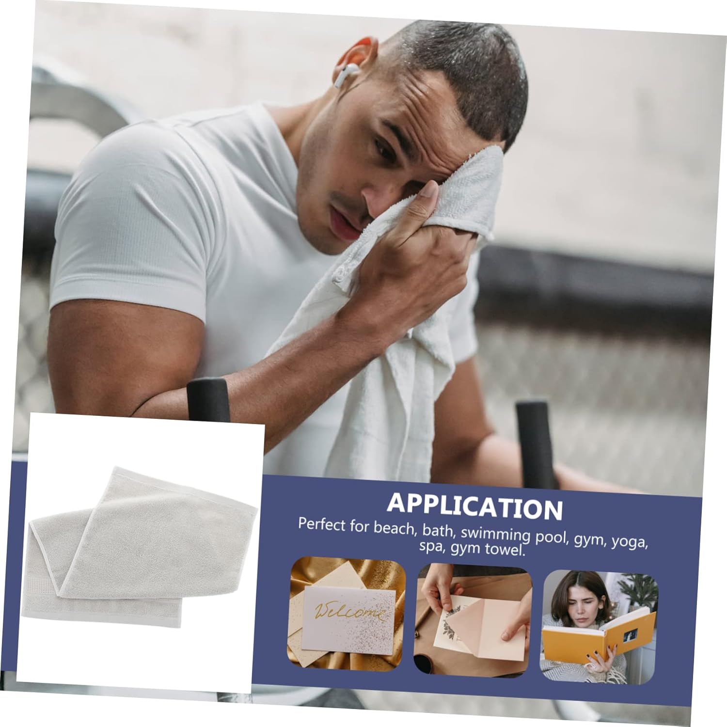 MUSISALY Ultra-Soft Cotton Washcloths