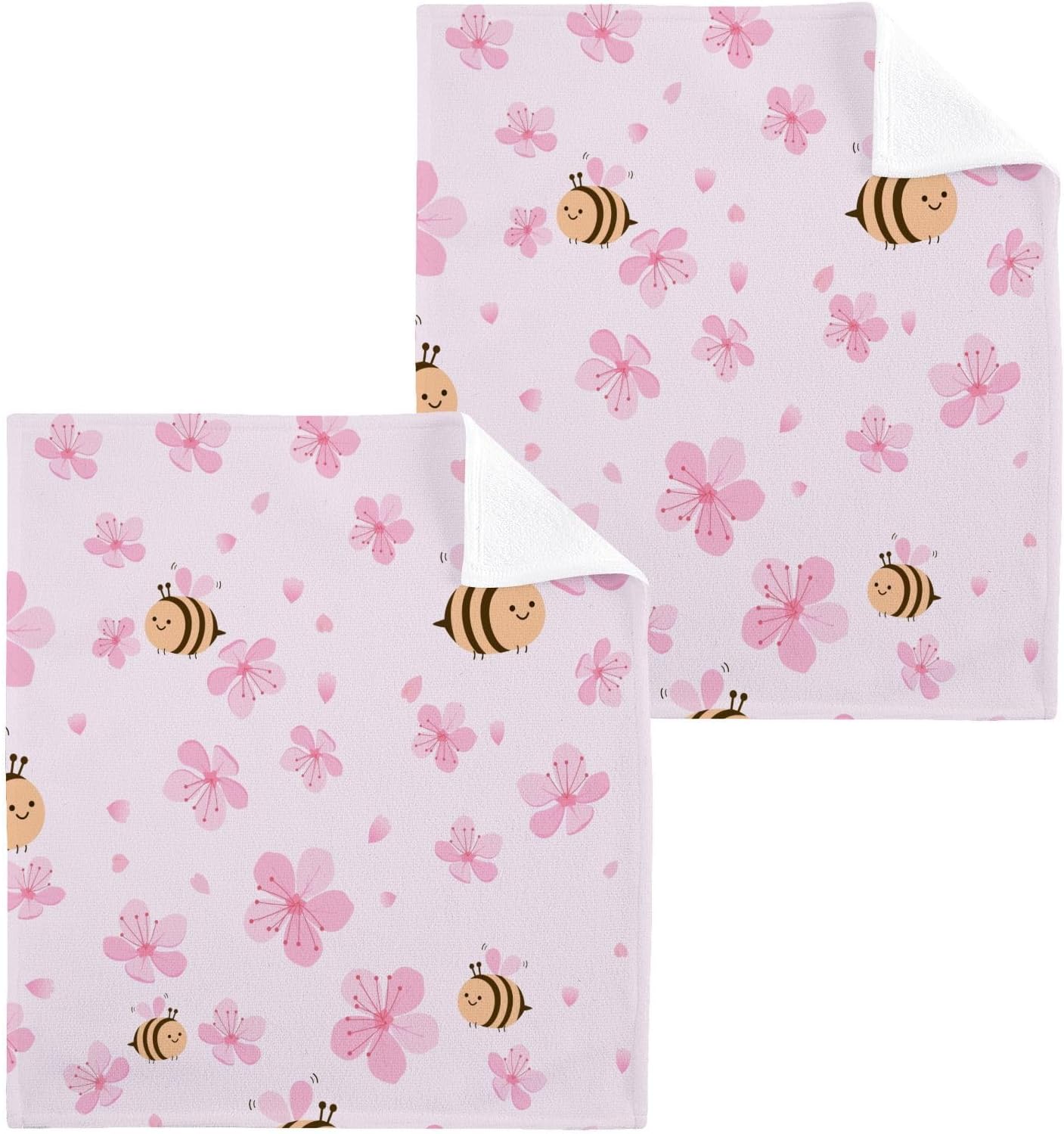 Luxury Pink Cherry Blossom Bath Towels 2 Pack
