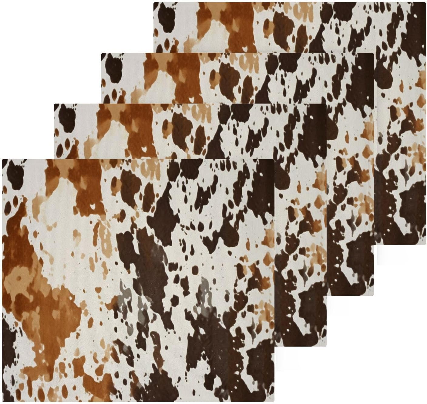 Soft Absorbent Cow Print Washcloths for Home Travel