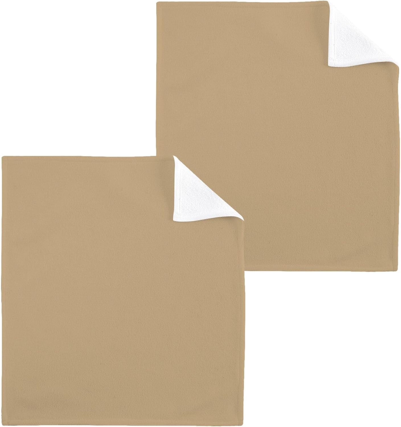 4 Multi-Purpose Tan Washcloths for Soft Hands Clean Surfaces