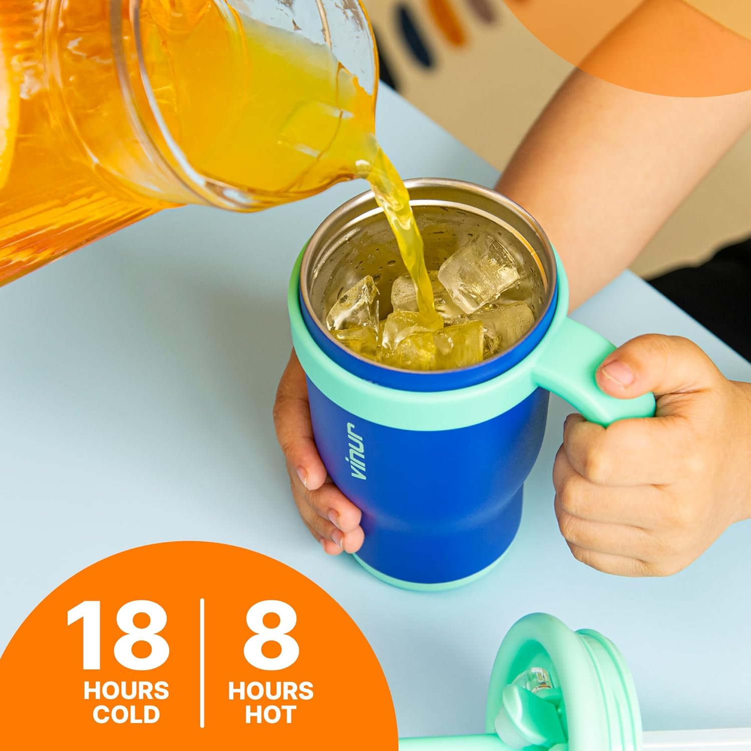 VINUR Kids Insulated Tumbler with Handle Perfect Sip