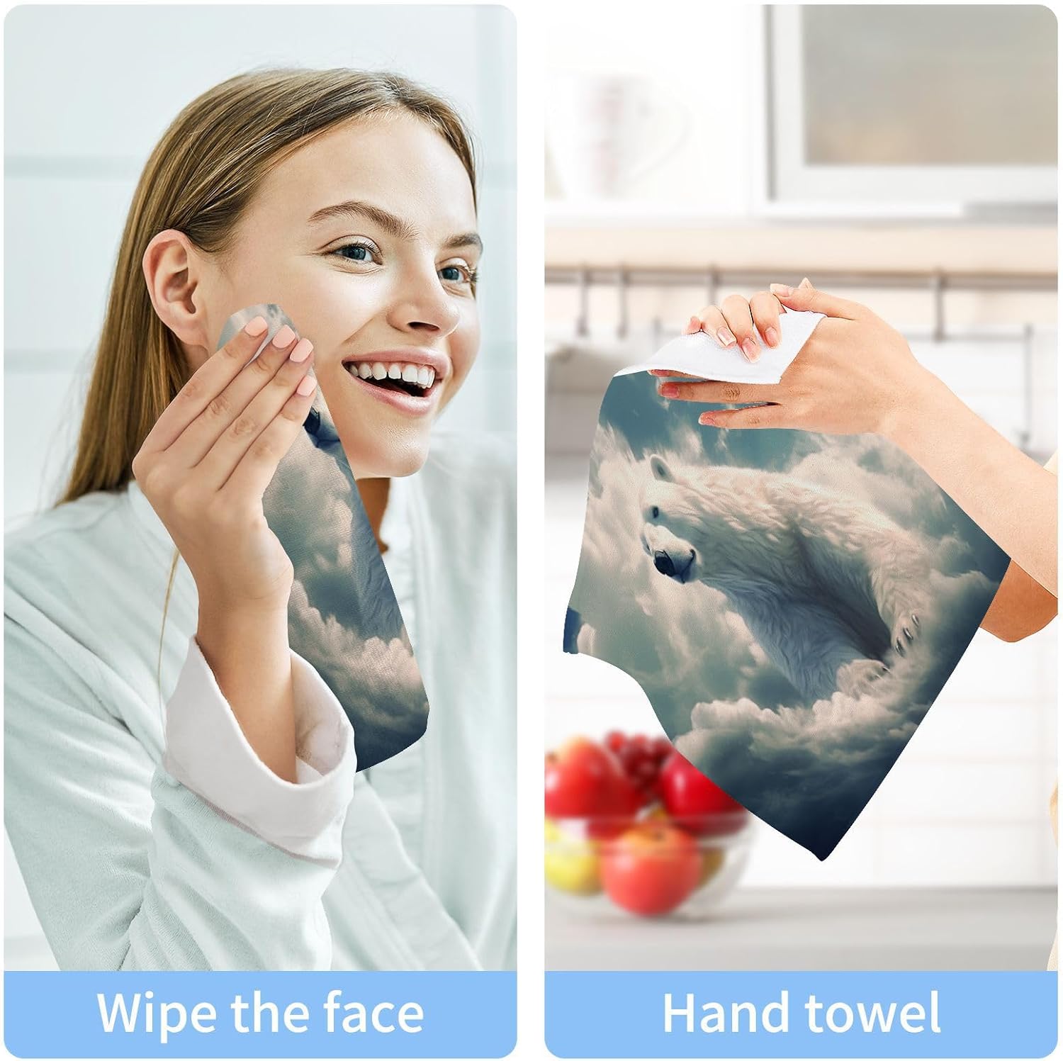 Perfect for You 2-Pack Polar Bear Washcloths