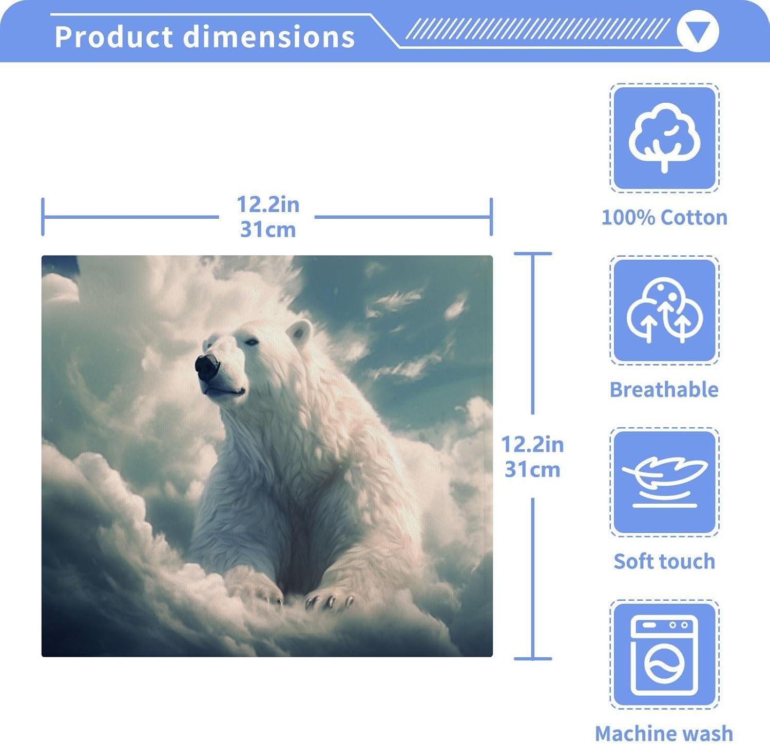 Perfect for You 2-Pack Polar Bear Washcloths