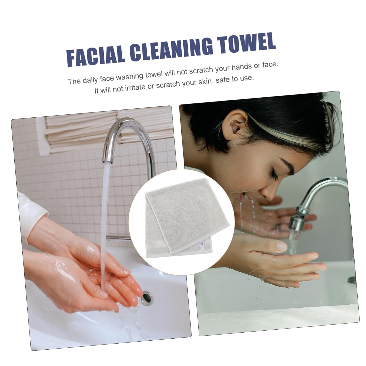 MERRYHAPY Thick Absorbent Cotton Face Towel