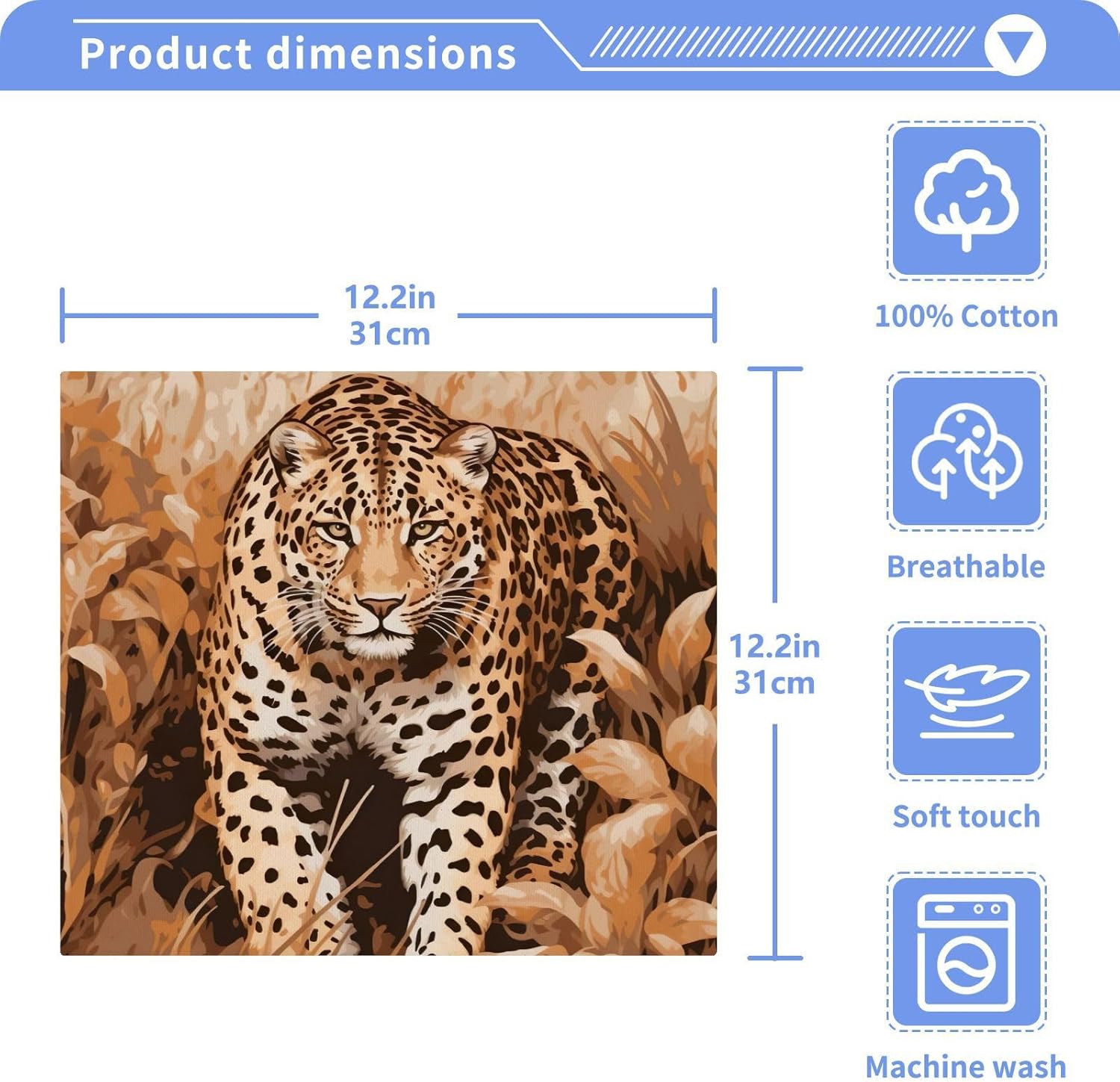 Leopard Print Leopard Washcloths