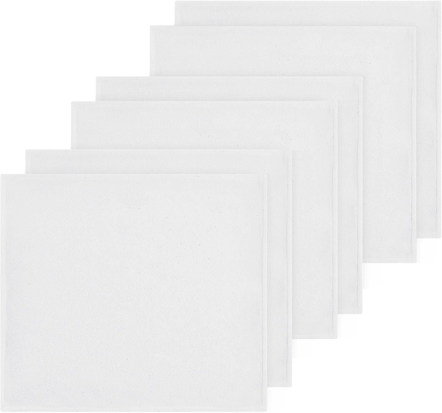 2Pcs White WashclothsQuick Drying Absorbent Soft Bathroom Towels