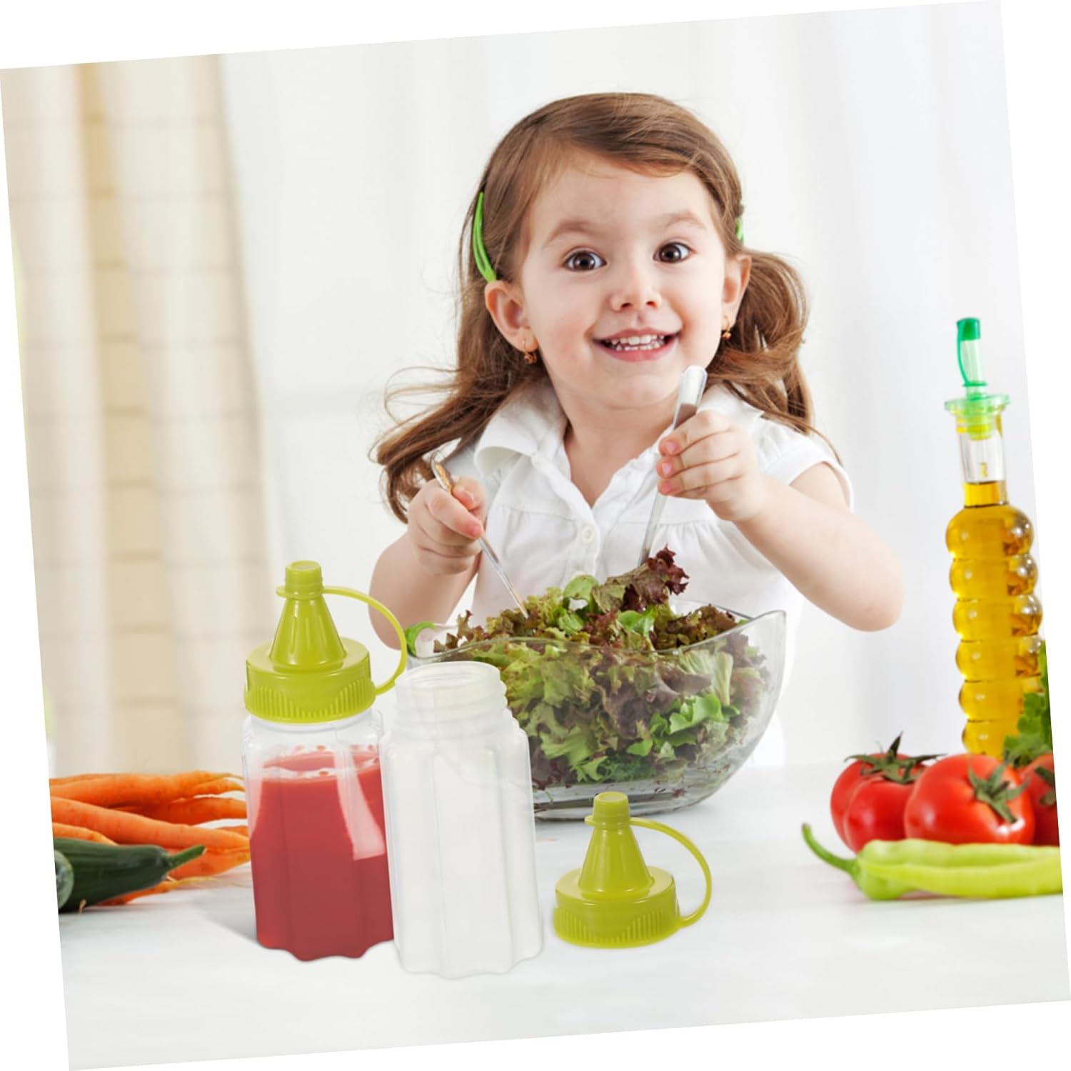 4-PCS Squeeze Condiment Bottles