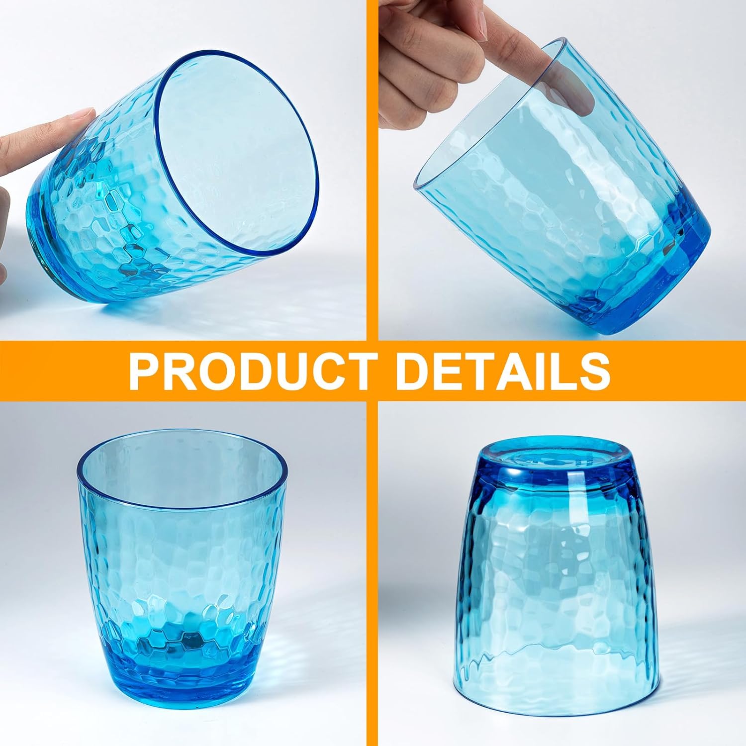 Hampered Plastic Tumbler Set of 12 Multicolor
