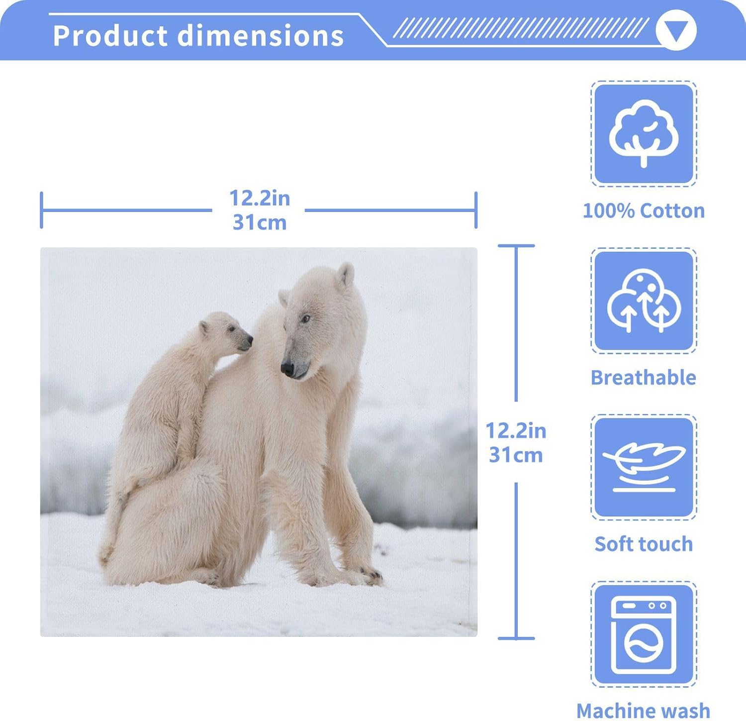 Polar Bear Cub Towels Set