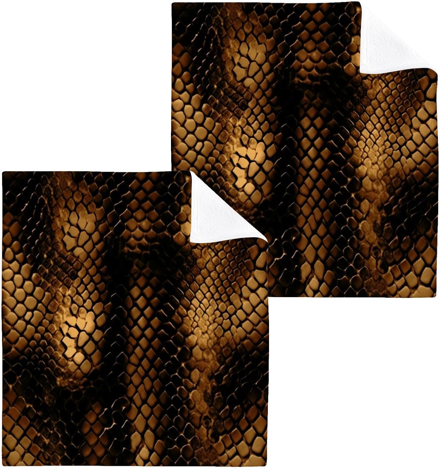 Snakeskin Pure Cotton Washcloths Set