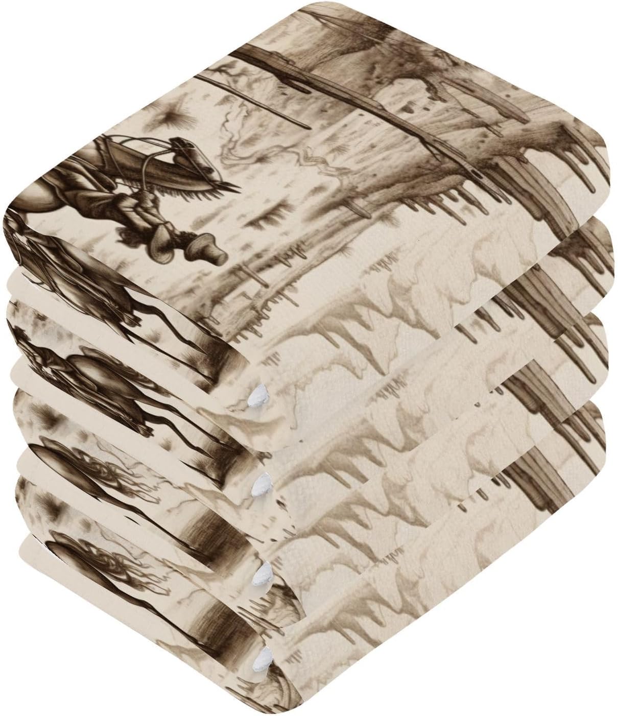 Sturdy Cowboy Face Towels for Emergencies or Family Use