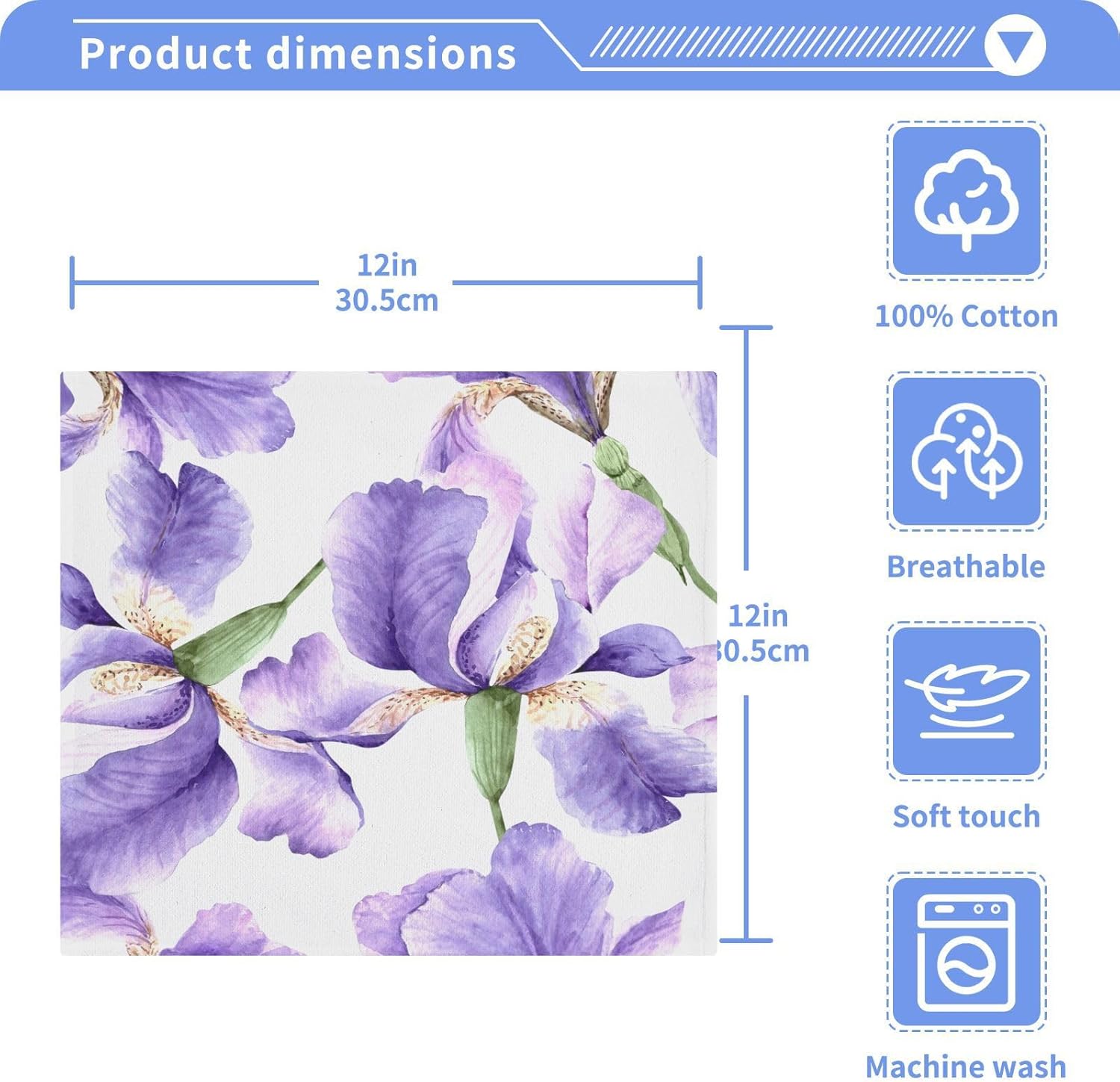 SiviYo Small face Cotton Washcloth Set Eco-friendly 12x12inch