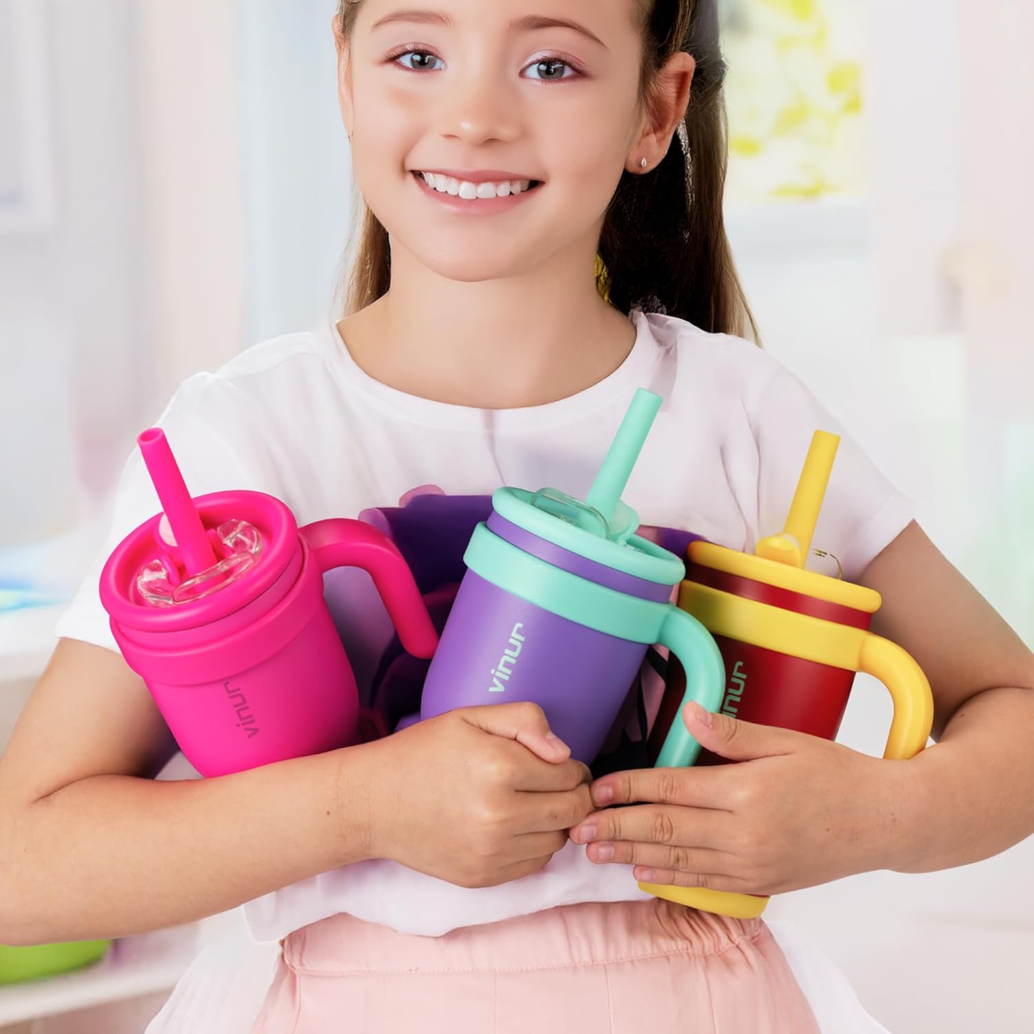 VINUR Kids Insulated Tumbler with Handle Perfect Sip
