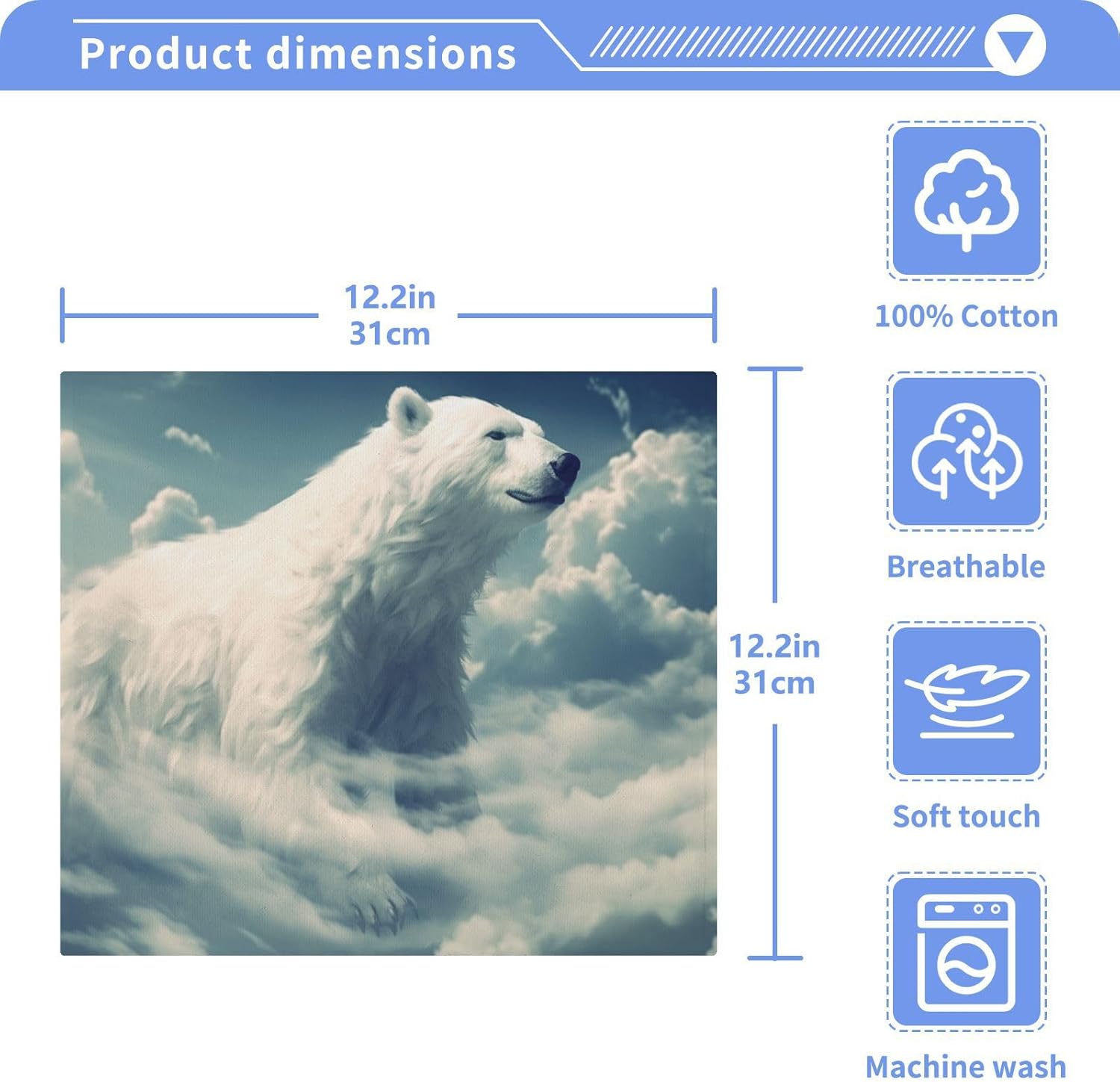 Polar Bear Washcloth 2-Pack
