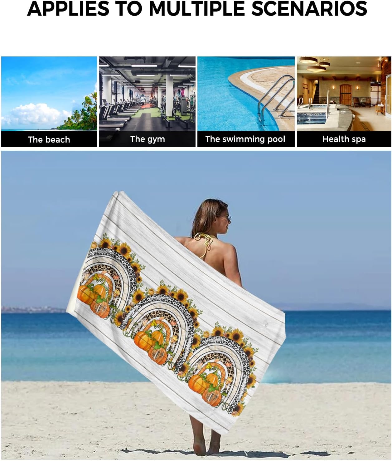 ZOE GARDEN Leopard Print Bathroom Towel Set