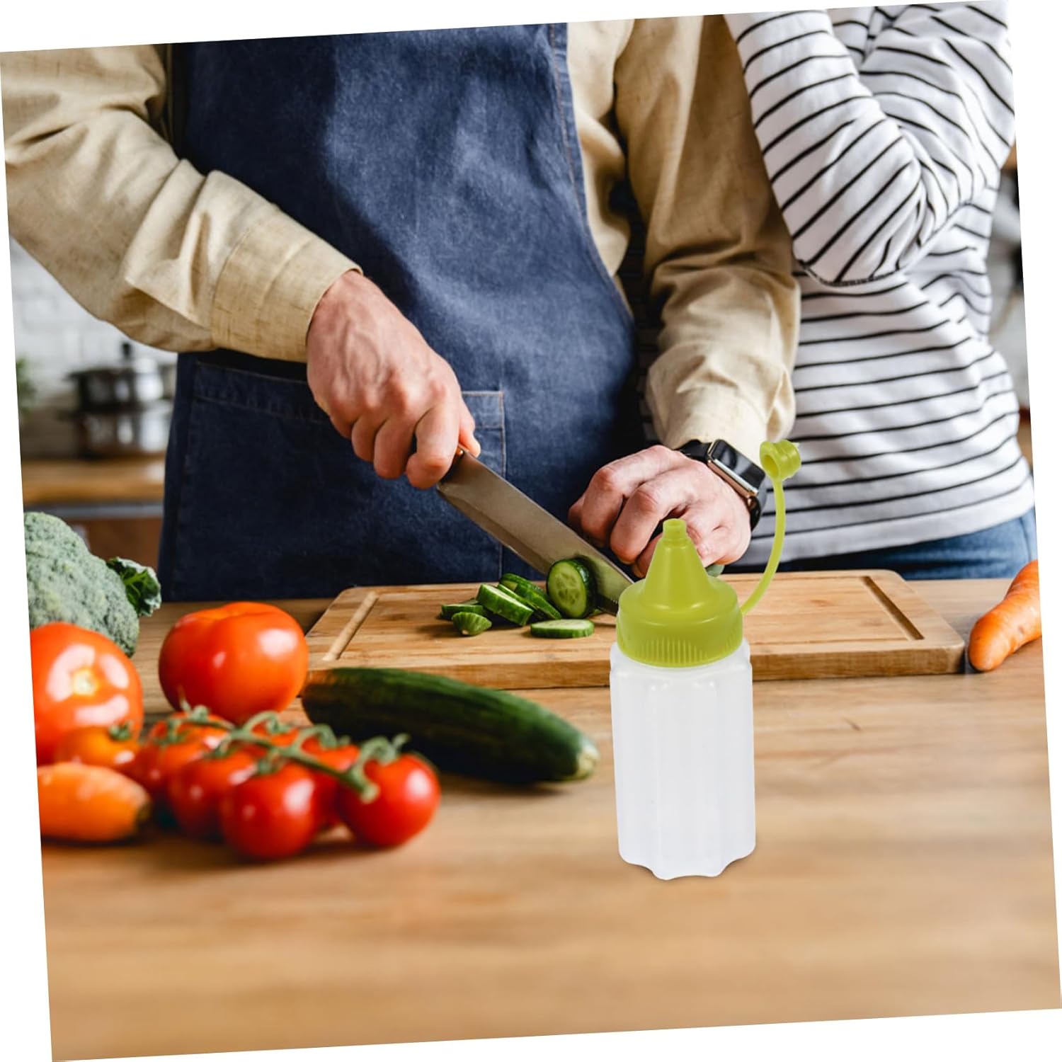 4-Piece Set of Eco-Friendly Olive Oil Condiment Squeeze Bottles