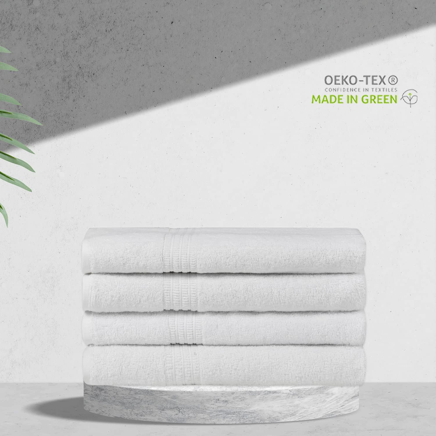 HOMELOVER 4 Piece Luxury Bath Towel Set