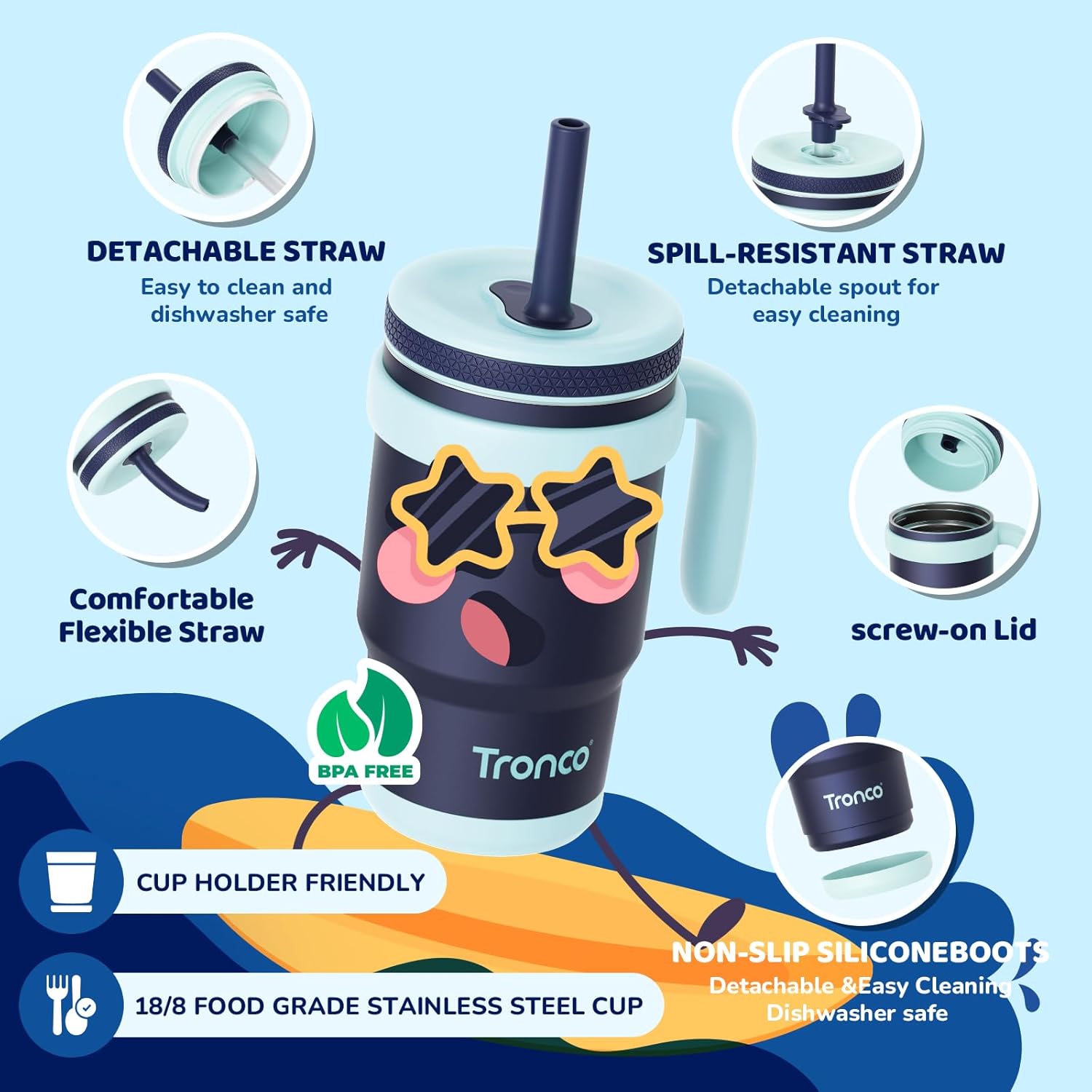 Tronco 14oz Toddler Insulated Tumbler