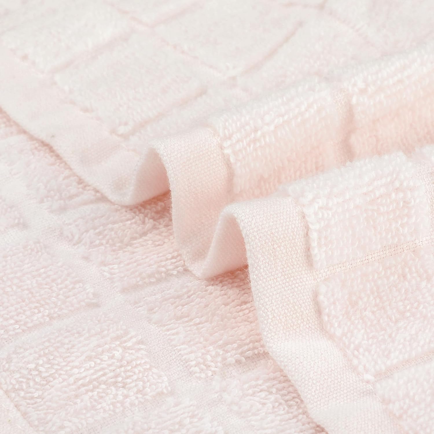 HMETOL Cotton Washcloths 4 Pack Pink 13x13