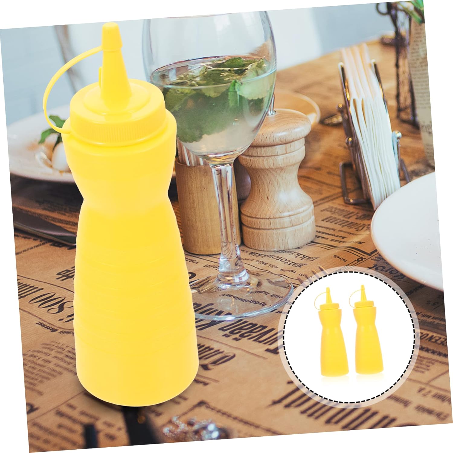 Zerodeko 12 Oz Yellow Sauce Squeeze Bottle