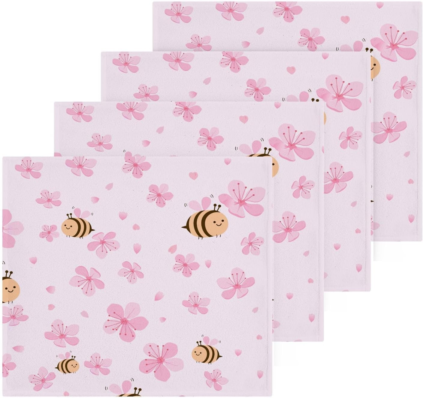 Luxury Pink Cherry Blossom Bath Towels 2 Pack