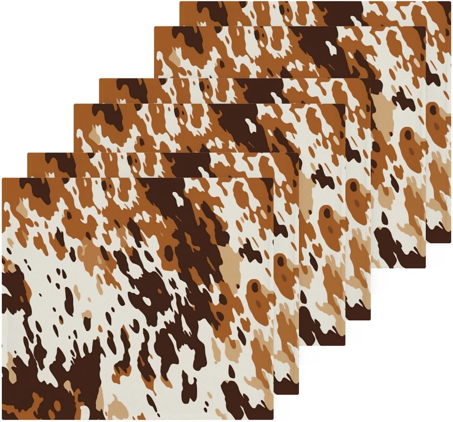 xigua Cow Print Washcloths Towels