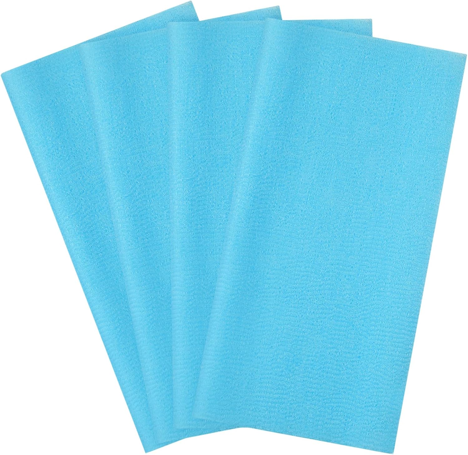 Boao 4 Piece Exfoliating Washcloth Set Blue