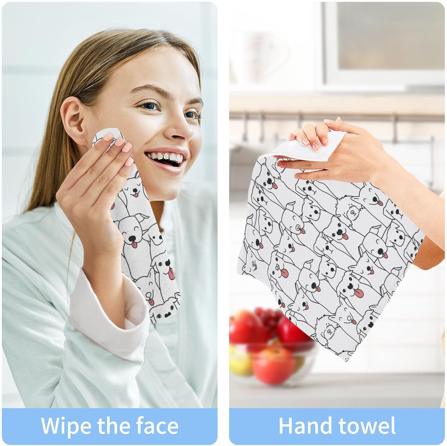 Amusing Dog Washcloth Set