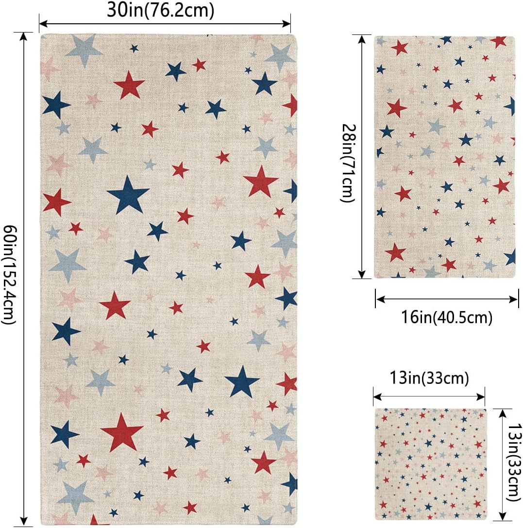 Independence Five-Pointed Star Shining 3-Piece Bath Towels Set