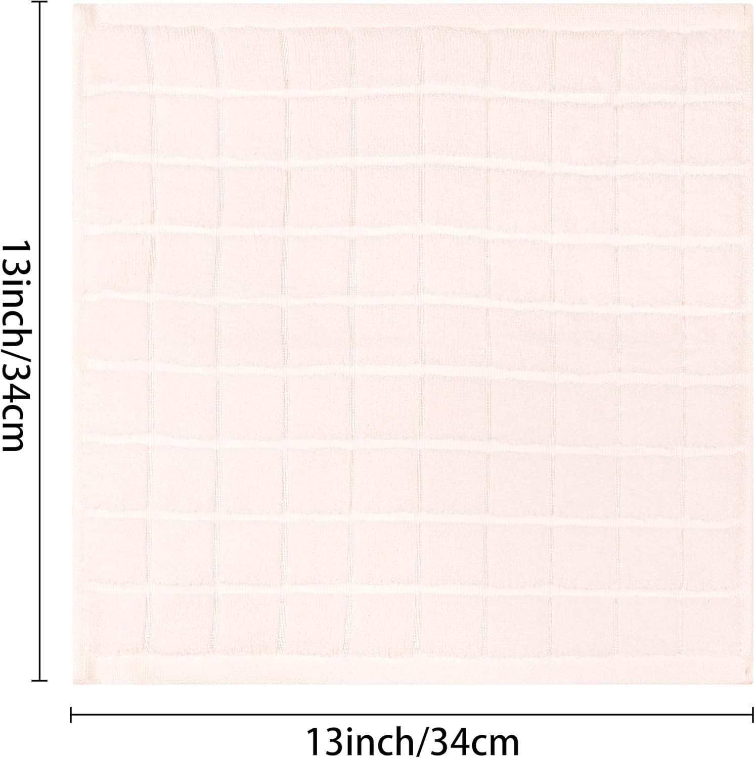 HMETOL Cotton Washcloths 4 Pack Pink 13x13