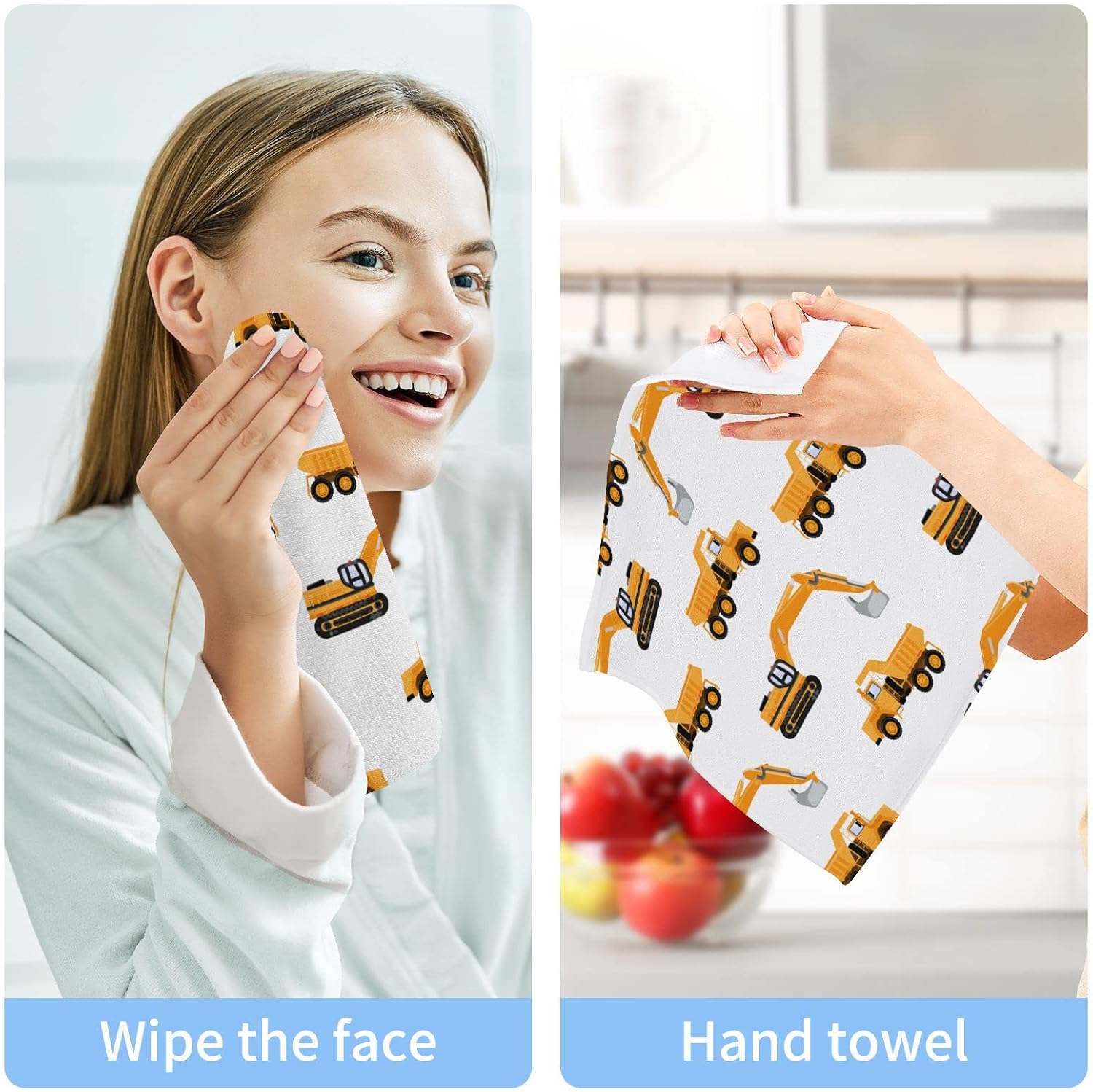 SUABO Soft Cotton Bath Washcloth for Kids and Industrial Use 4-Pack