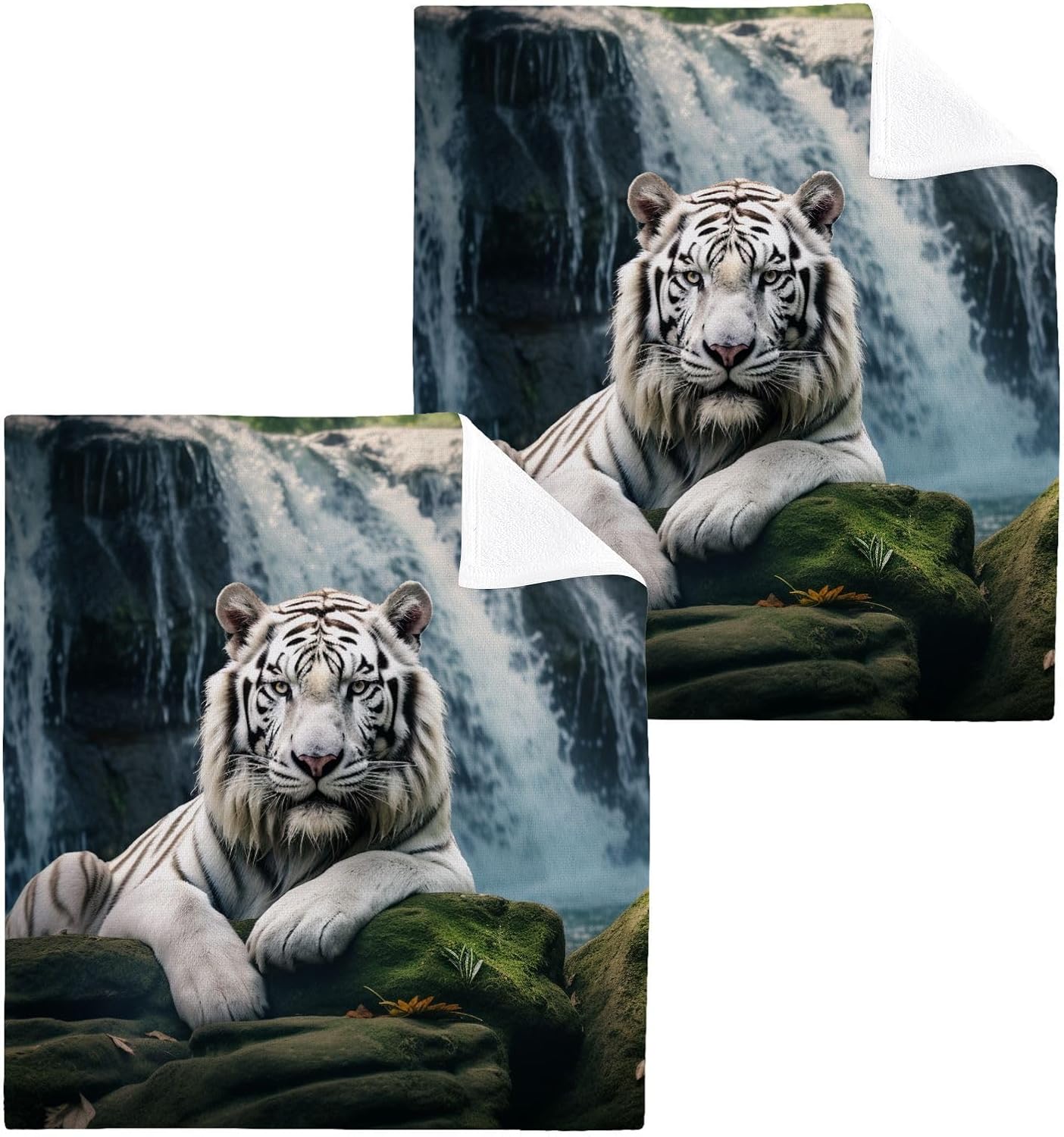 Stylish Tiger Portrait Towels