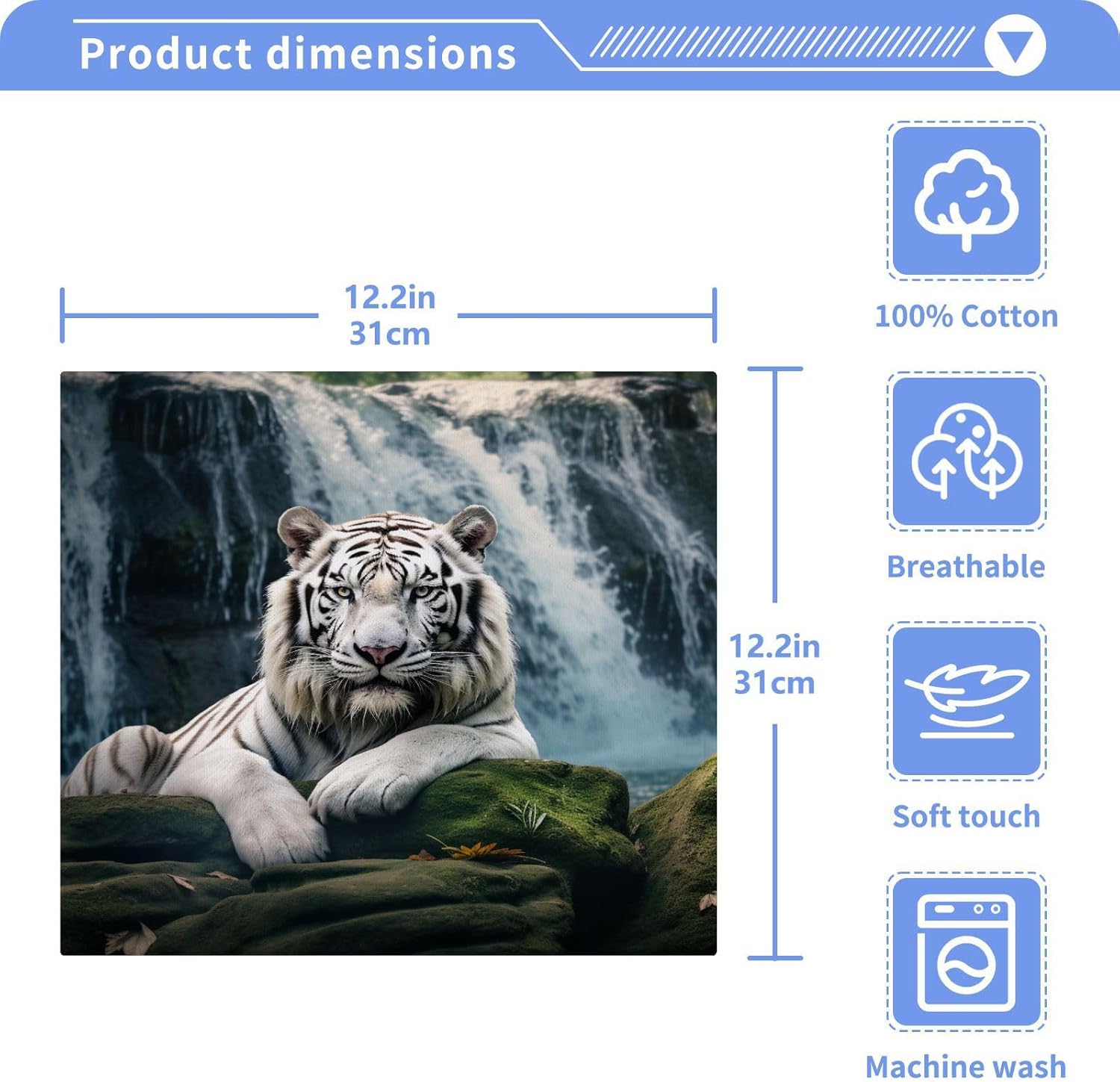 Stylish Tiger Portrait Towels