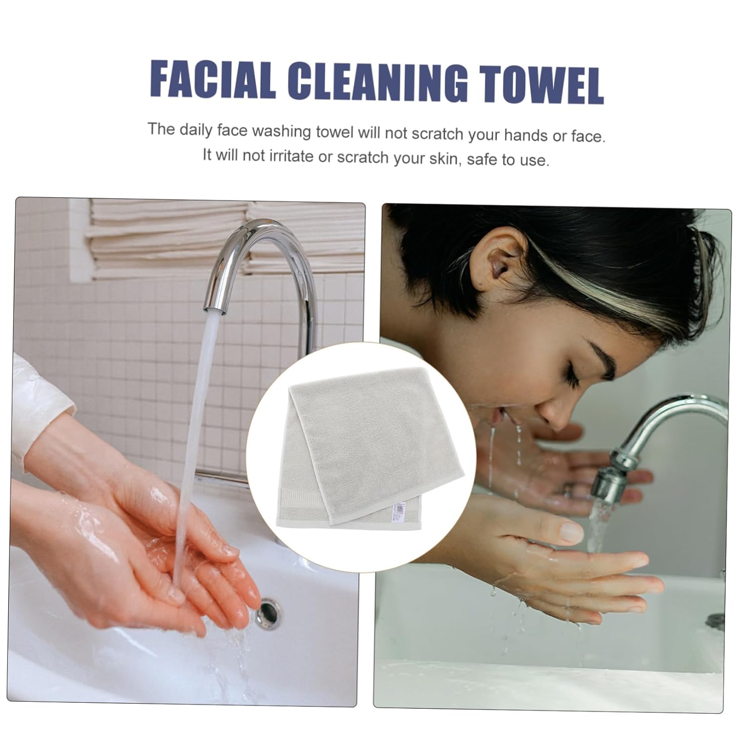 MUSISALY Ultra-Soft Cotton Washcloths