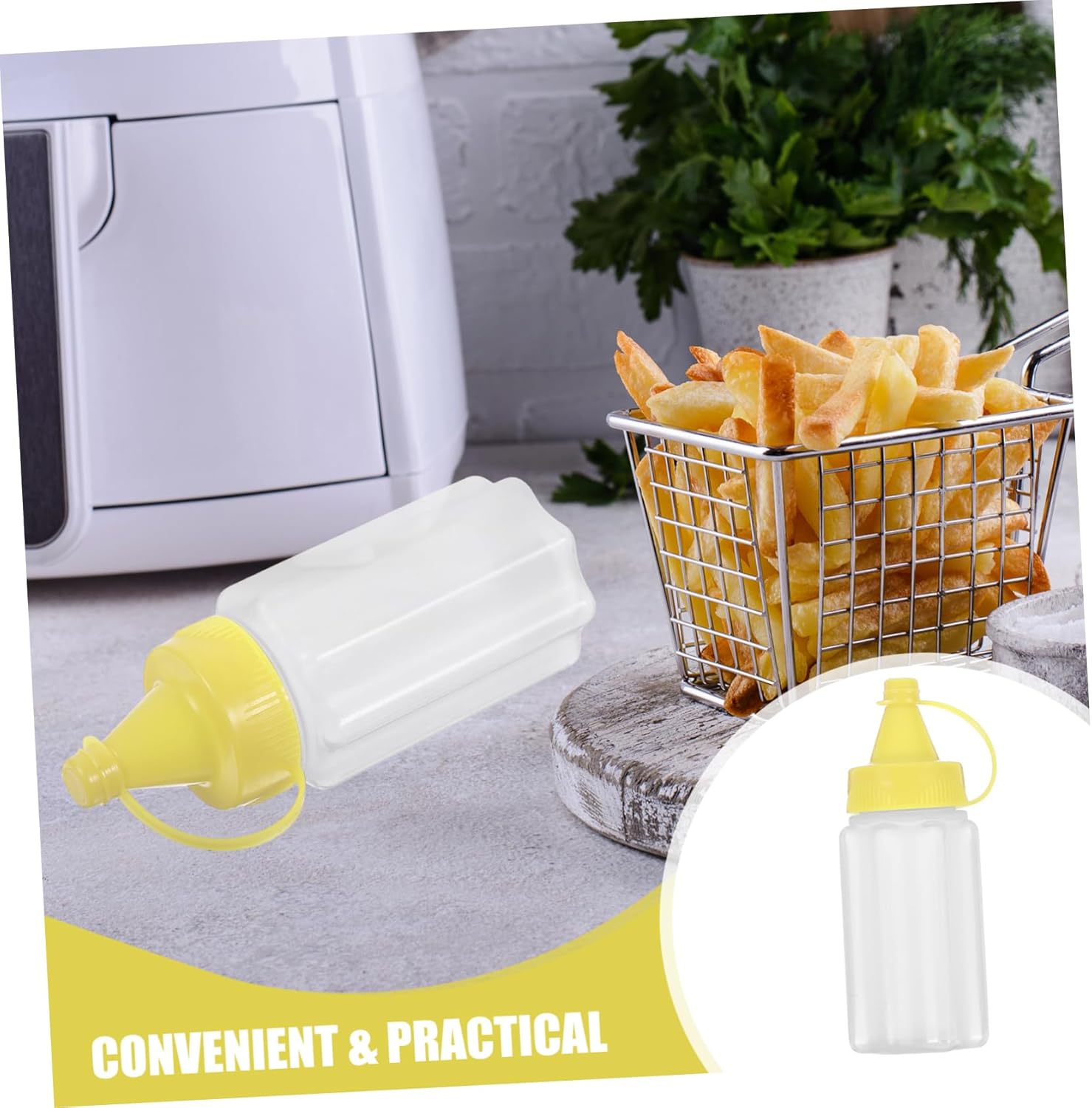 4 Pack Condiment Squeeze Bottles Perfect for Salads and Dressings